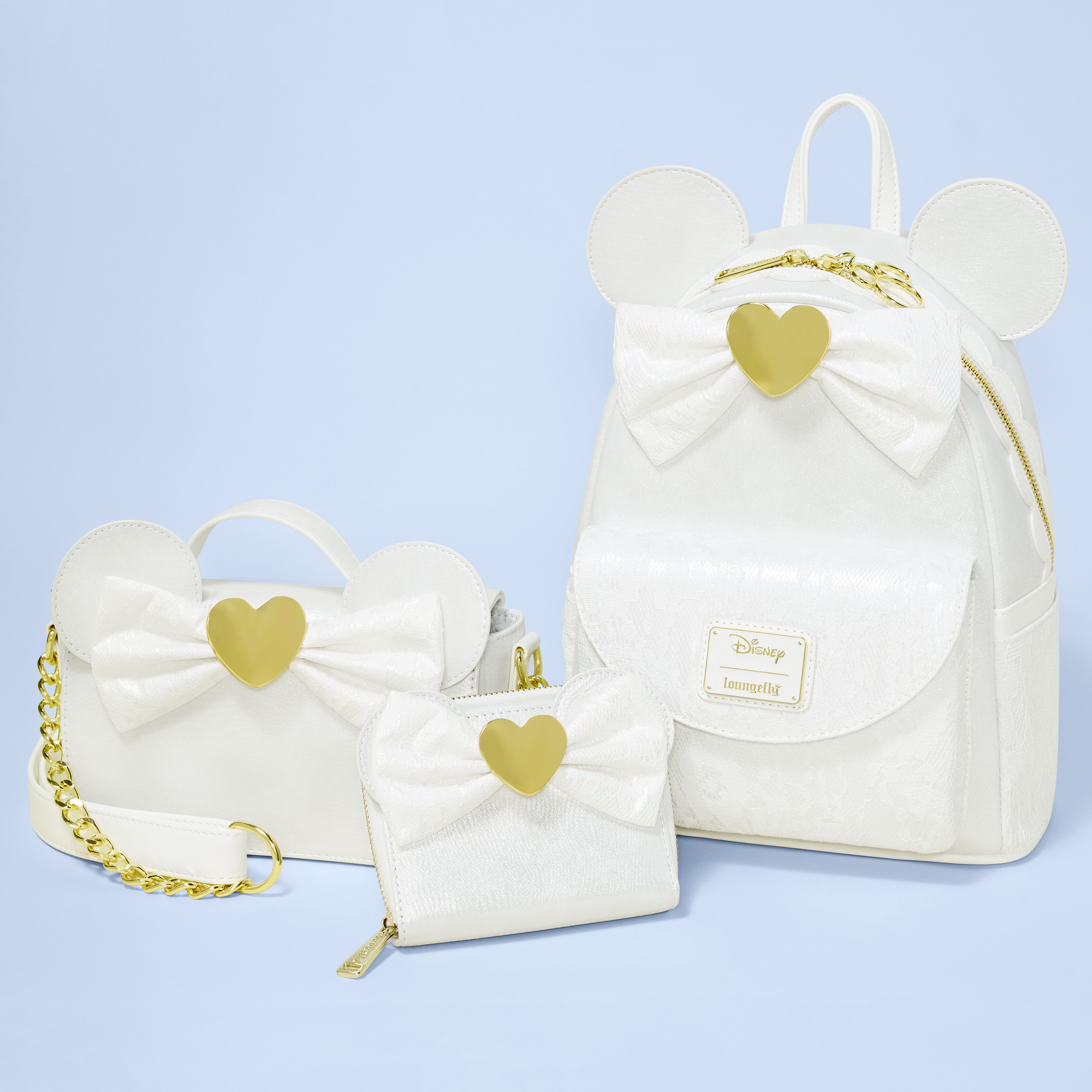 Minnie Mouse Iridescent Lace Wedding Crossbody Bag - Image 4