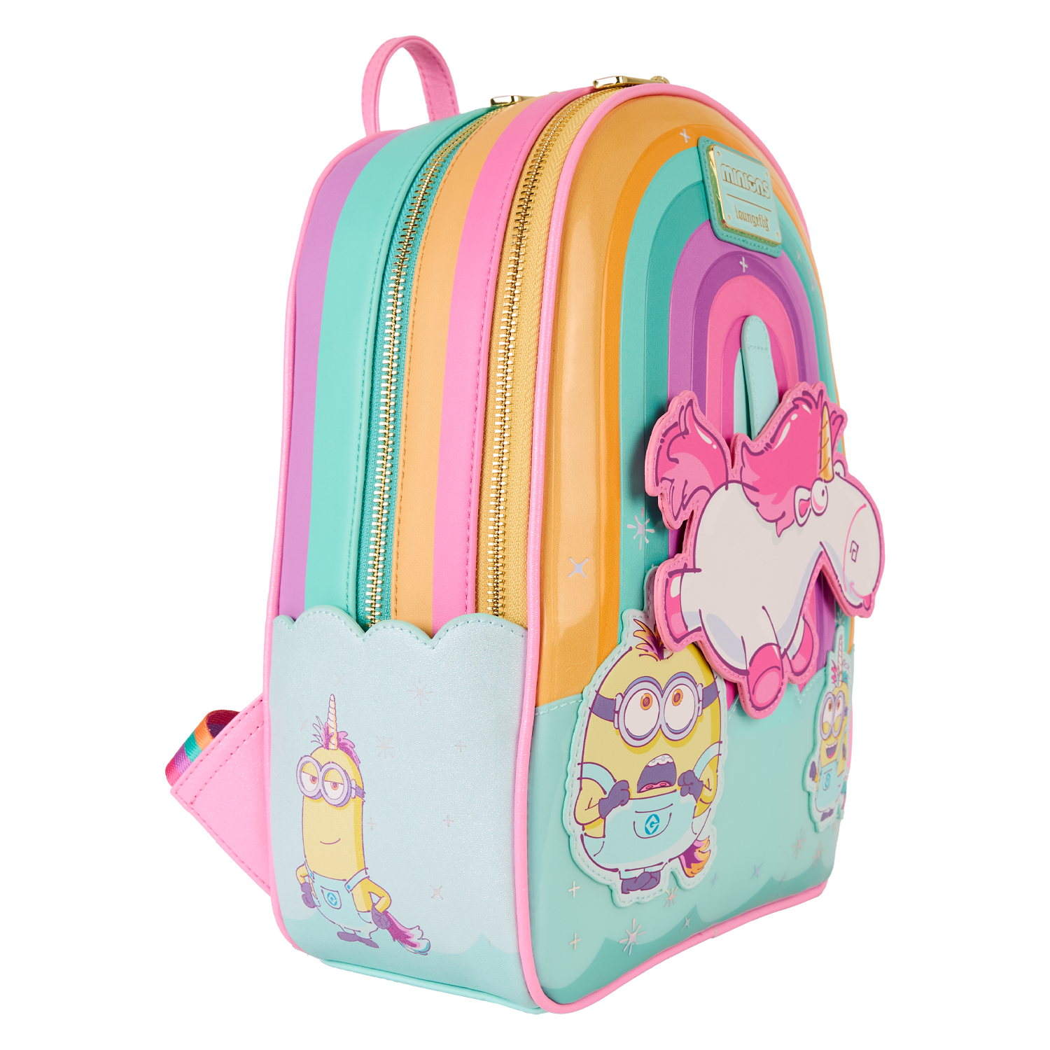 Minions Fluffy Unicorn Rainbow Mini Backpack - Image 5