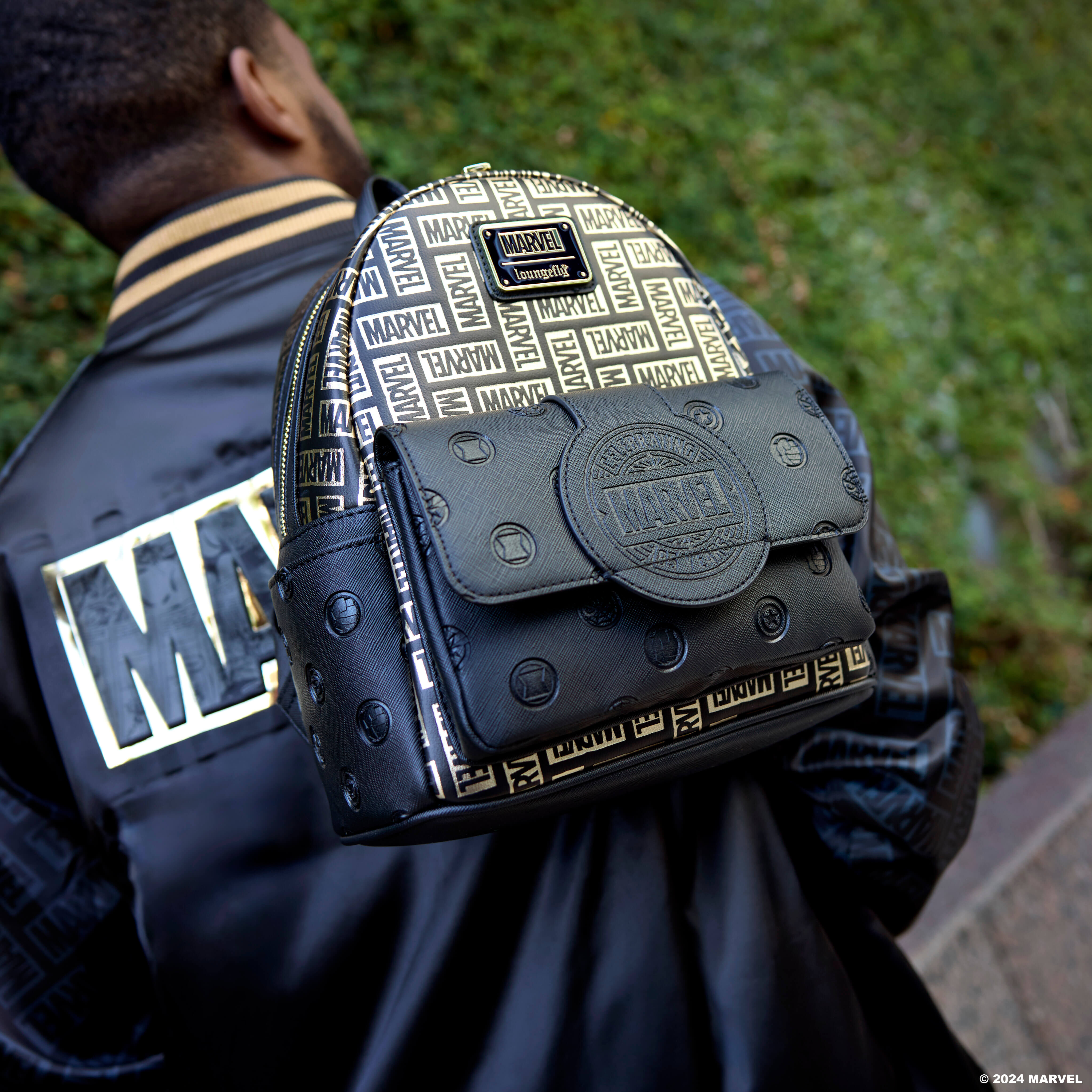 Marvel 85th Anniversary All-Over Print Logo Mini Backpack - Image 2