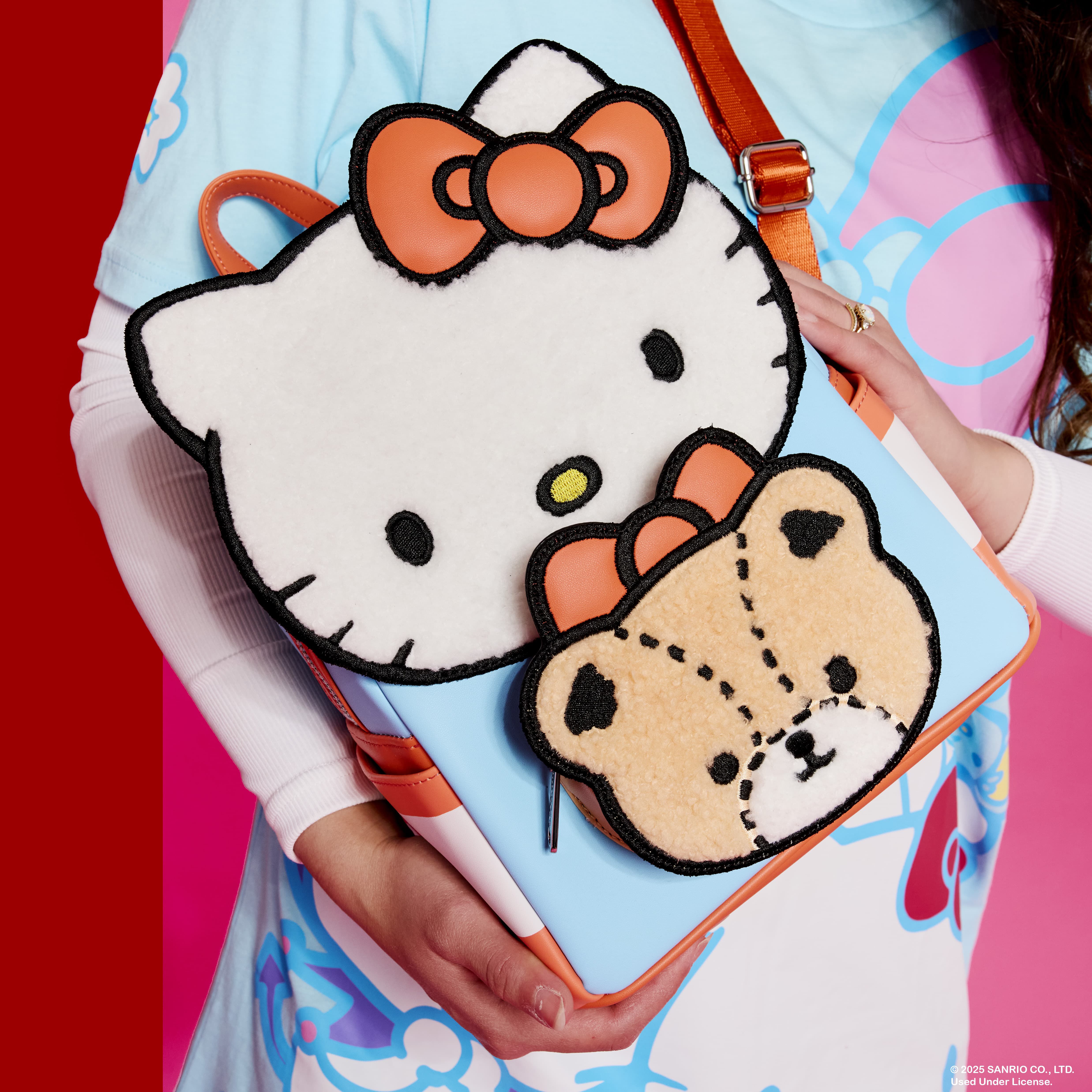 Sanrio Hello Kitty & Tiny Chum Bear Sherpa Mini Backpack - Image 2