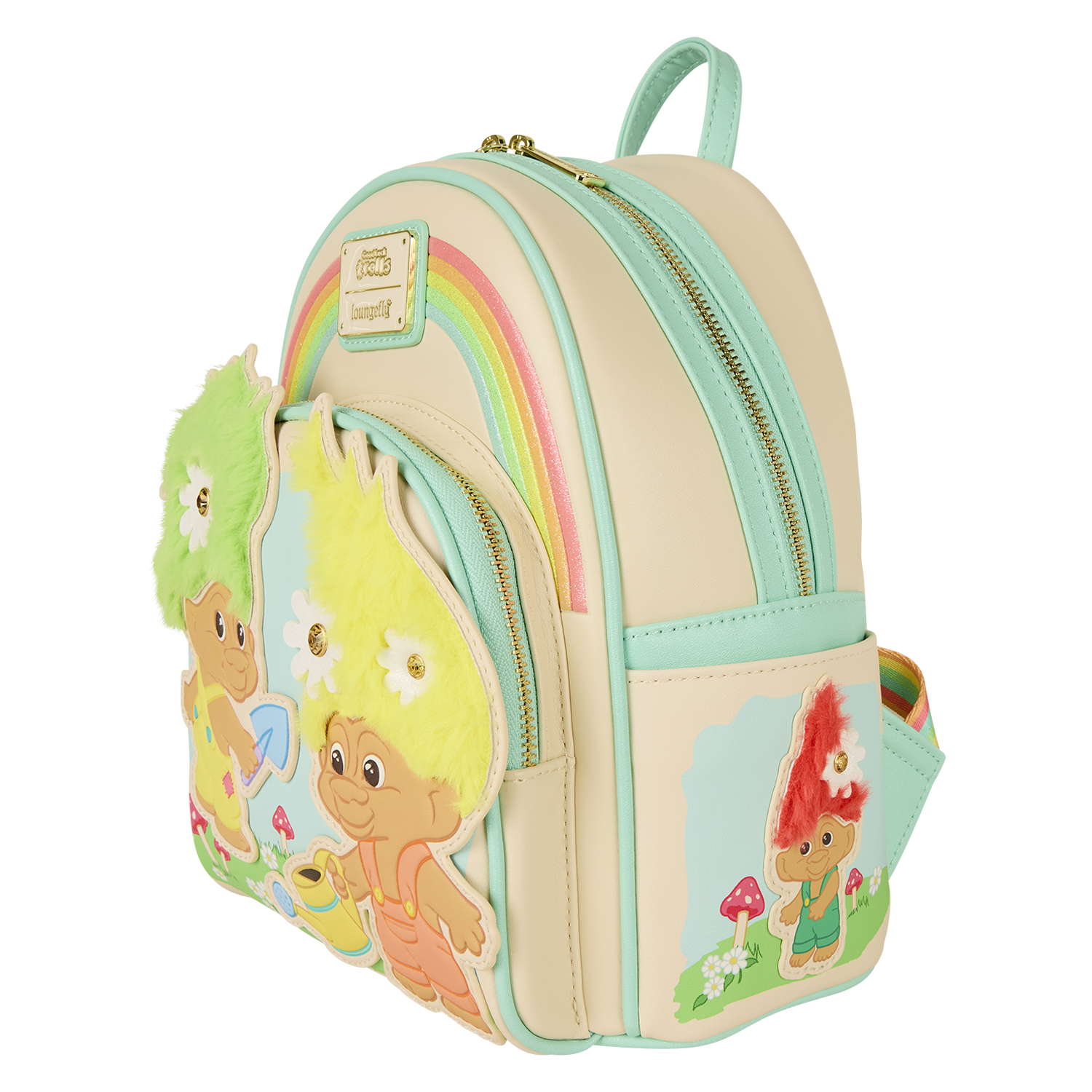 Classic Good Luck Trolls Plush Glitter Mini Backpack - Image 4