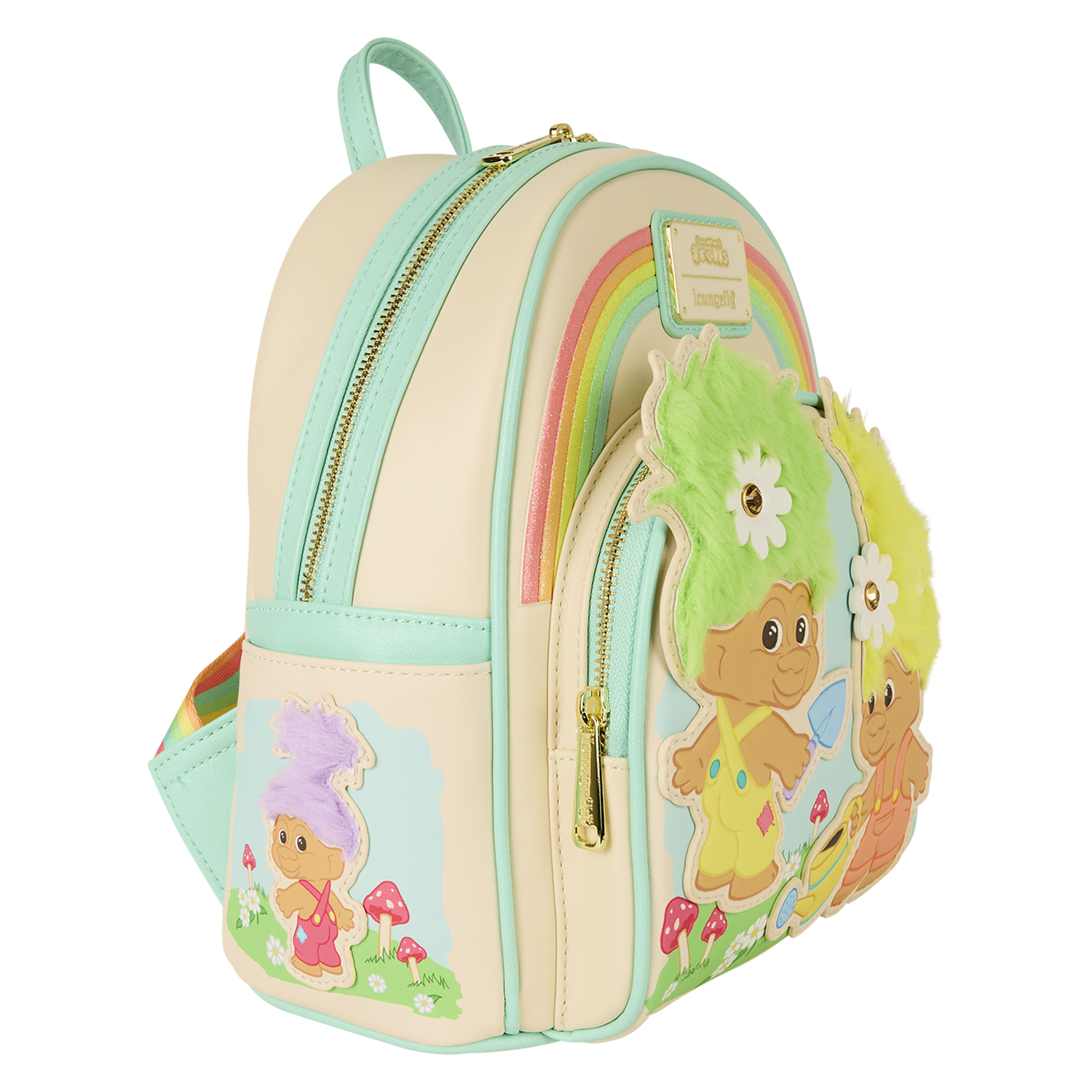 Classic Good Luck Trolls Plush Glitter Mini Backpack - Image 5