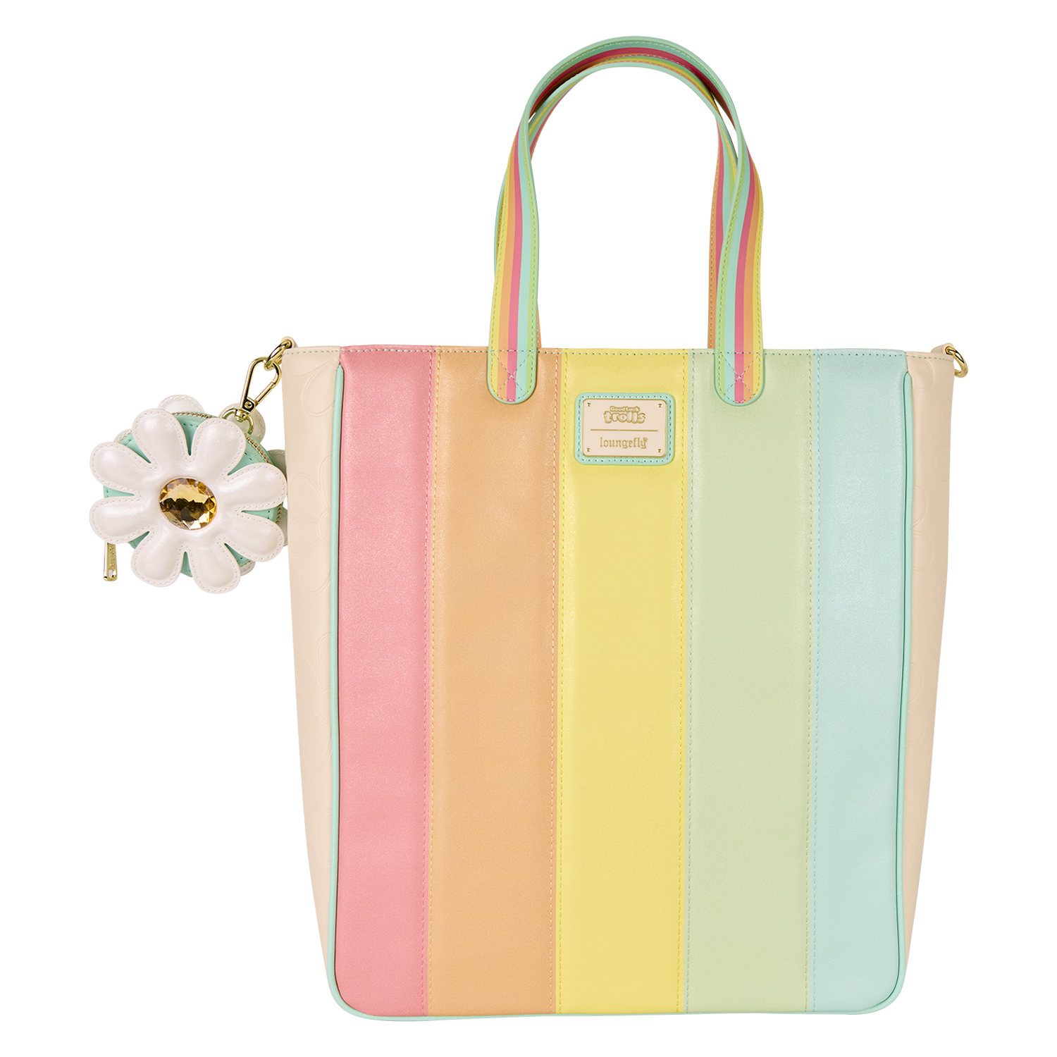 Classic Good Luck Trolls Plush Glitter Tote Crossbody Bag with Coin Bag - Image 5