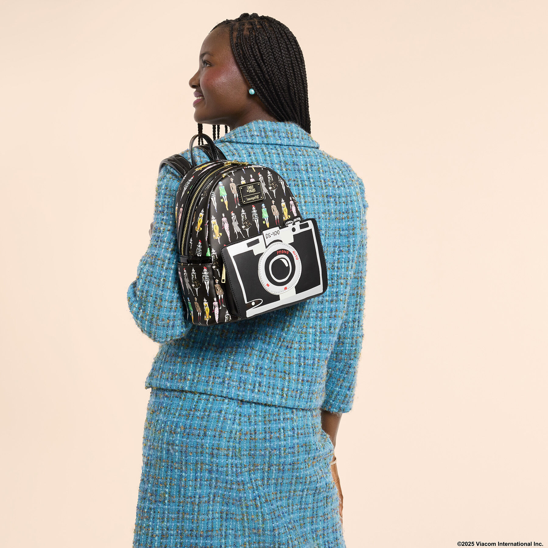 Emily in Paris Limited Edition Camera All-Over Print Mini Backpack - Image 2