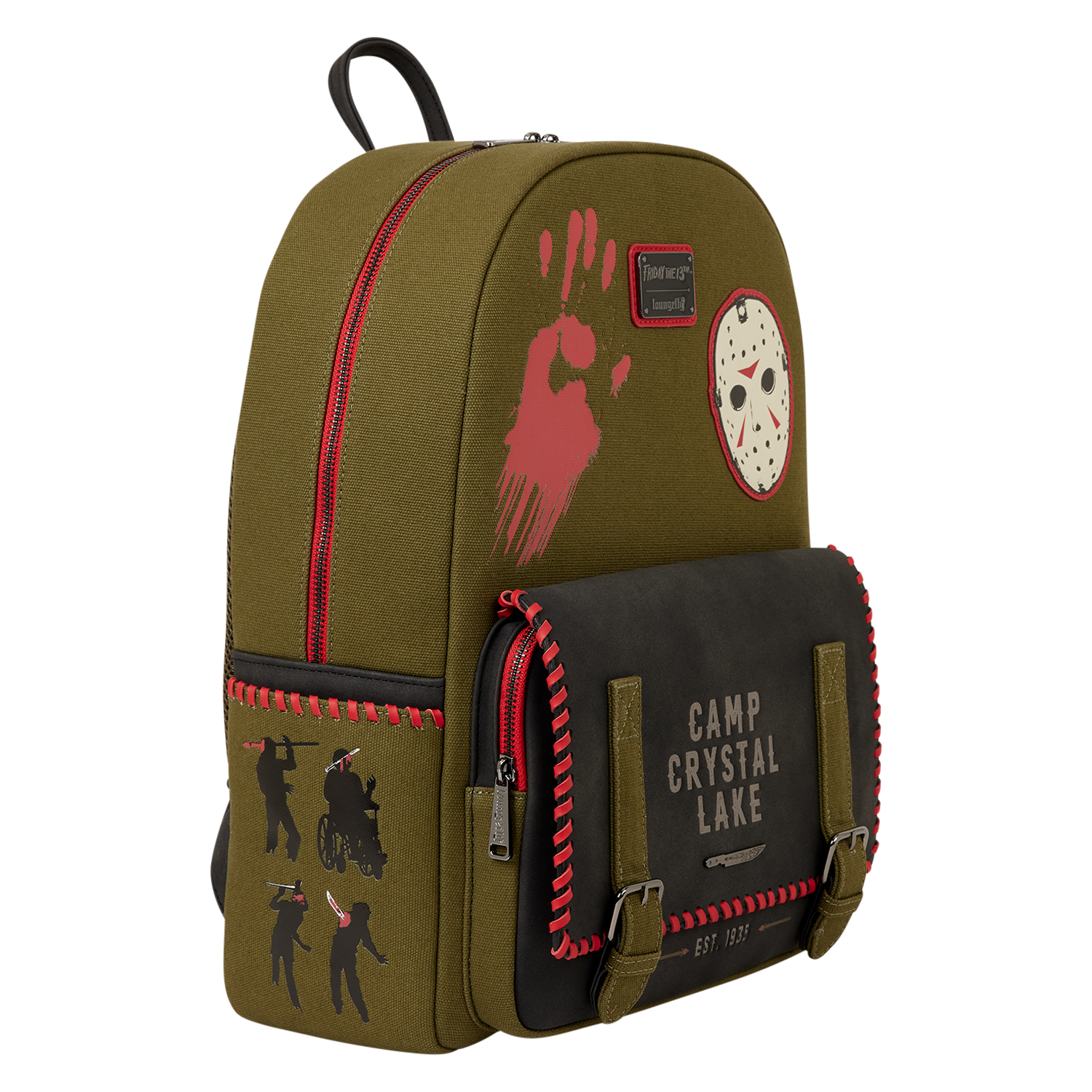 Friday the 13th Camp Crystal Lake Canvas Full-Size Backpack - Image 5