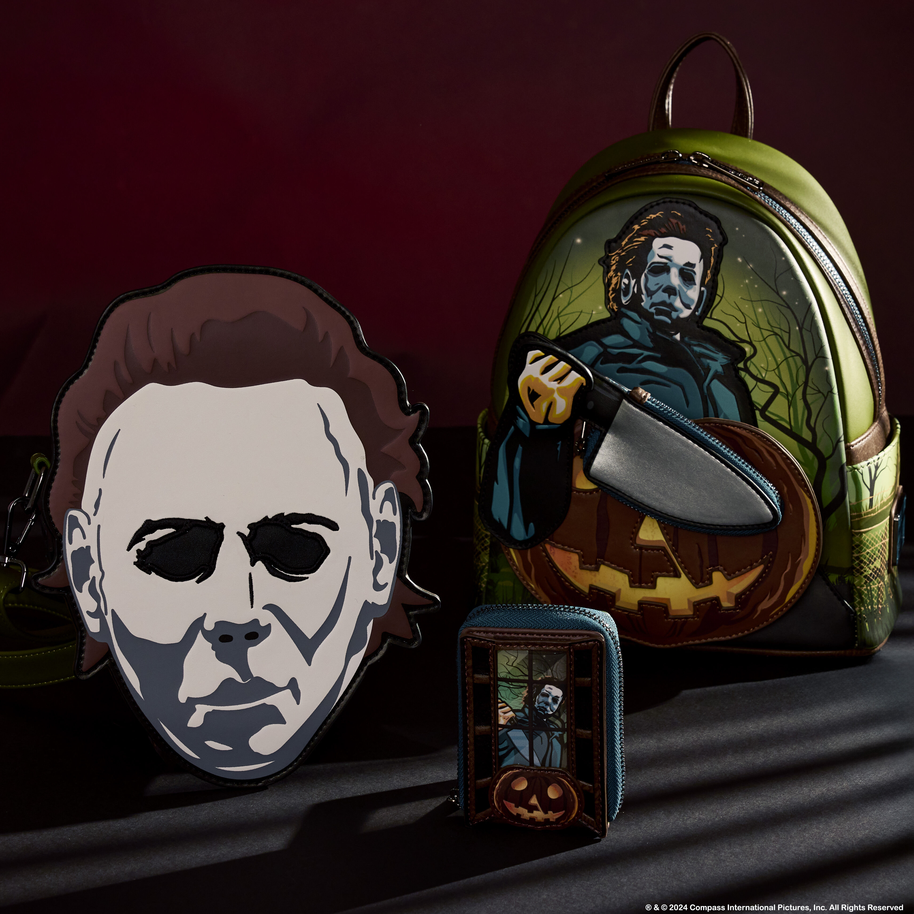 Halloween Michael Myers Mask Glow Crossbody Bag - Image 4