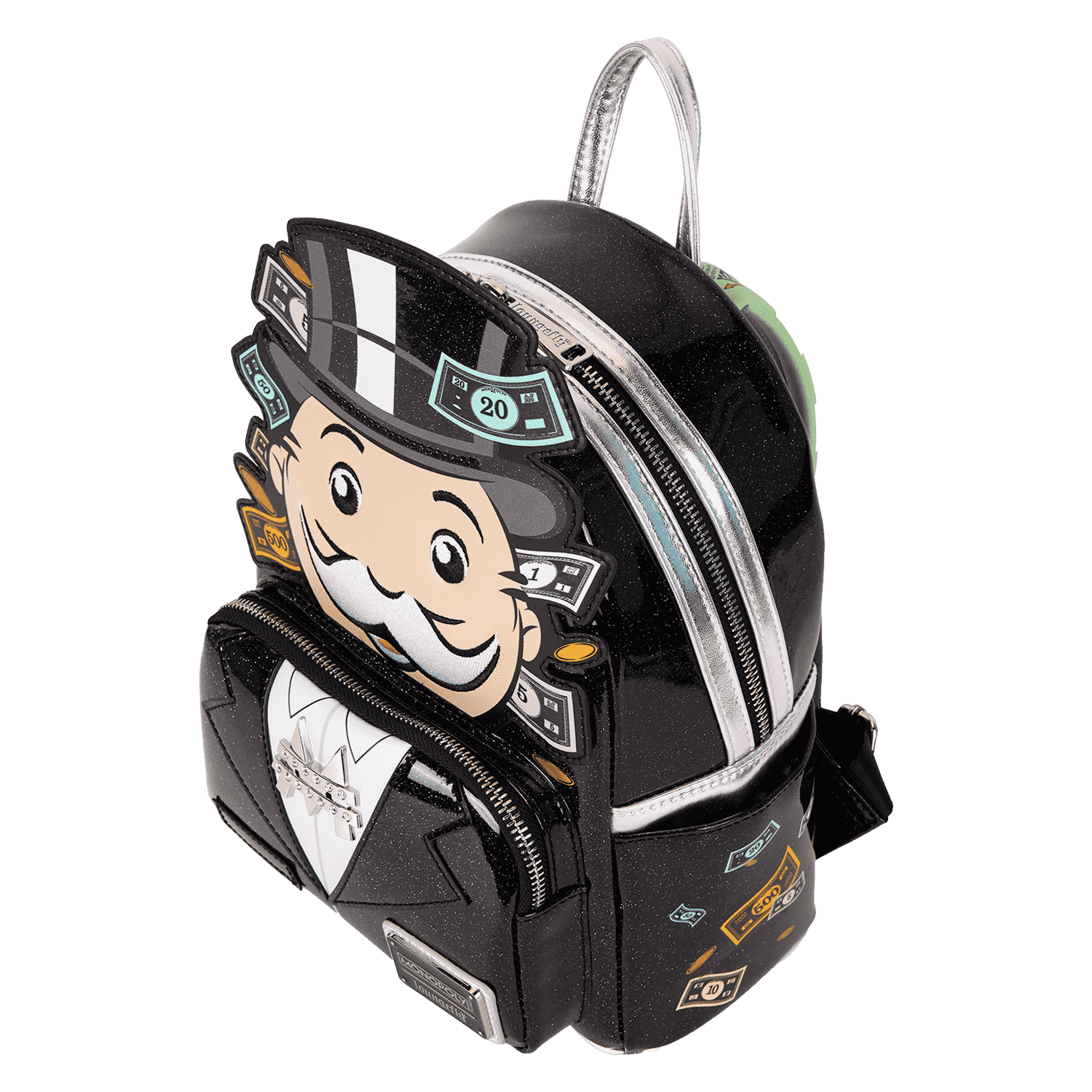 Monopoly 90th Anniversary Pennybags Glitter Cosplay Mini Backpack - Image 4