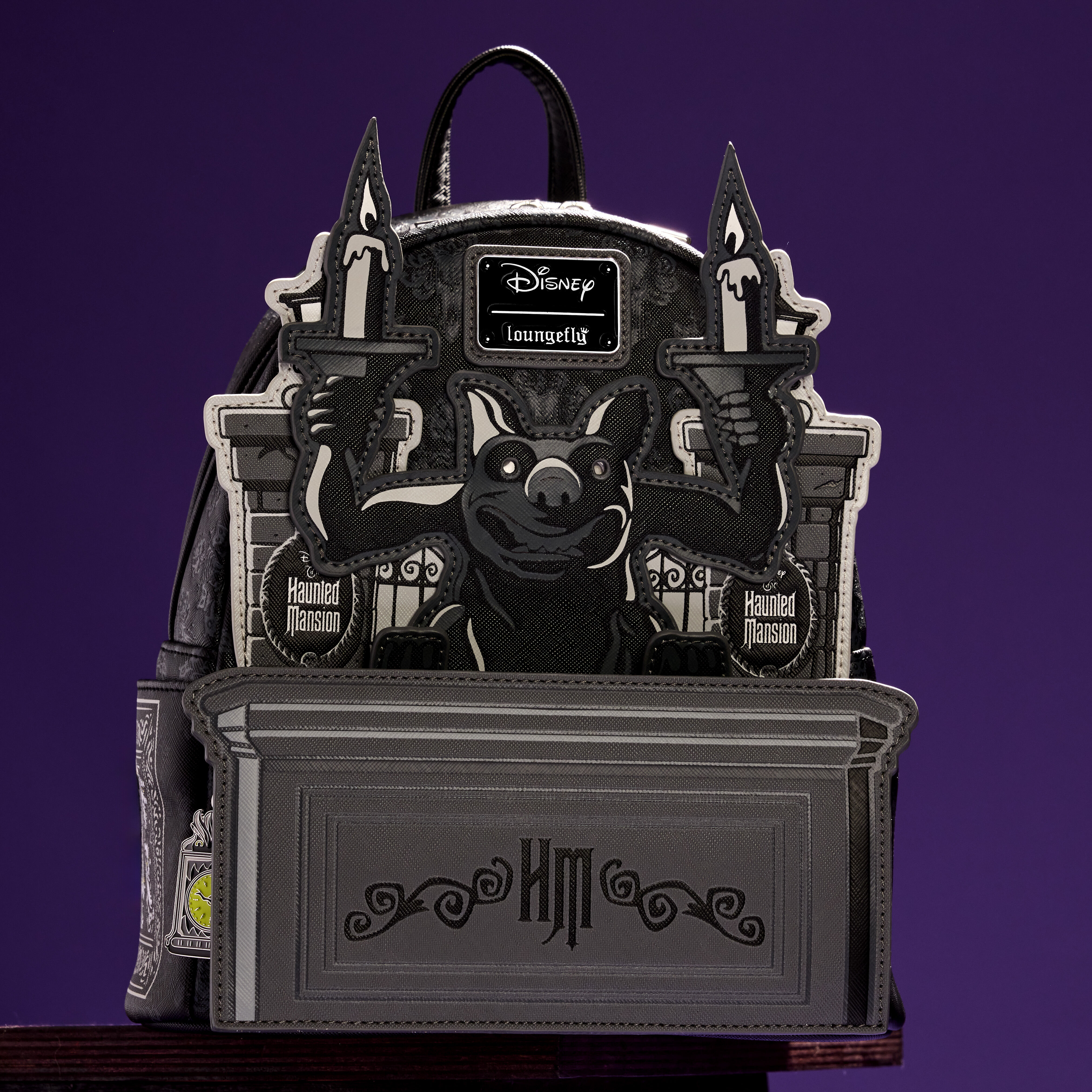 The Haunted Mansion Gargoyle Wallpaper Light Up Glow Mini Backpack - Image 2