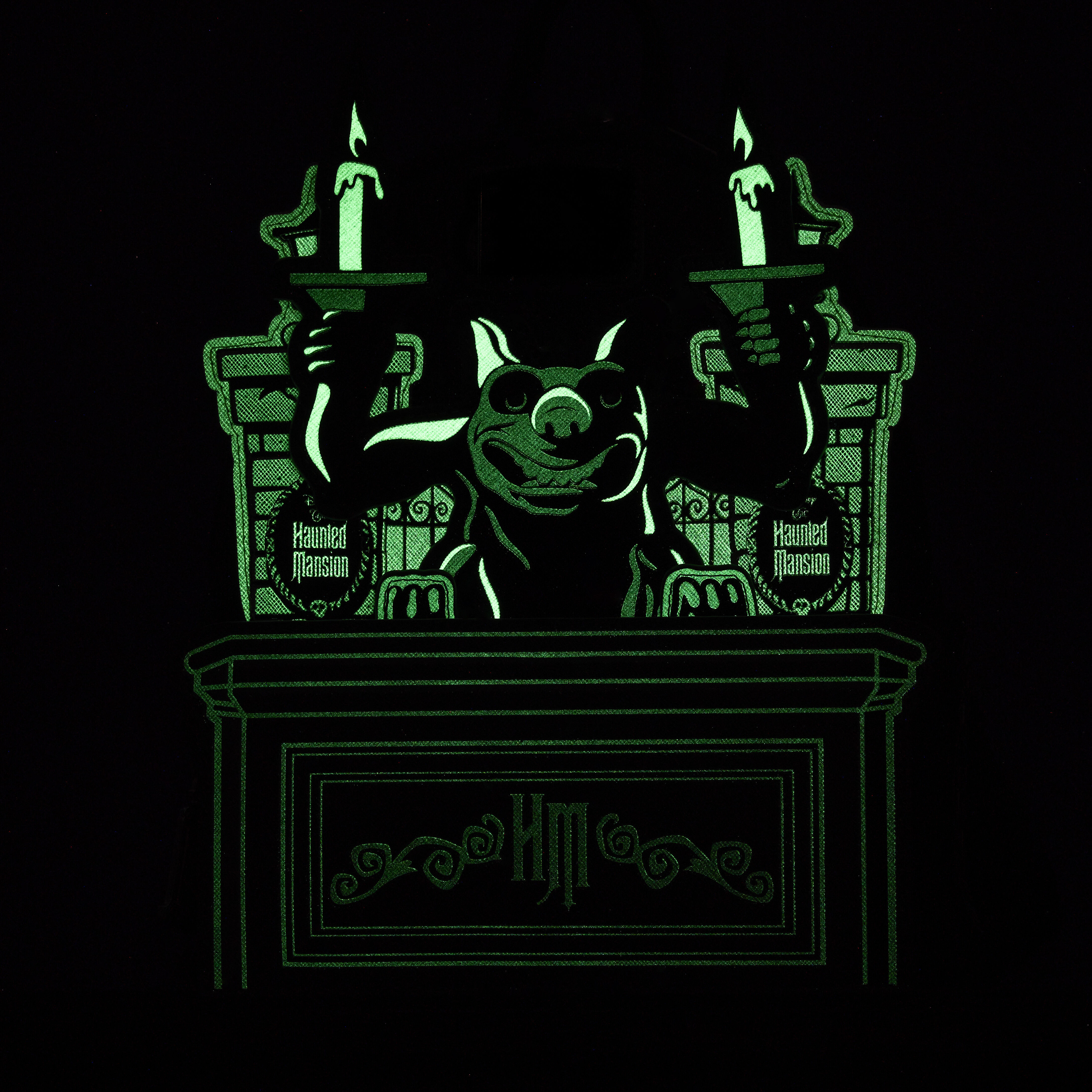 The Haunted Mansion Gargoyle Wallpaper Light Up Glow Mini Backpack - Image 3