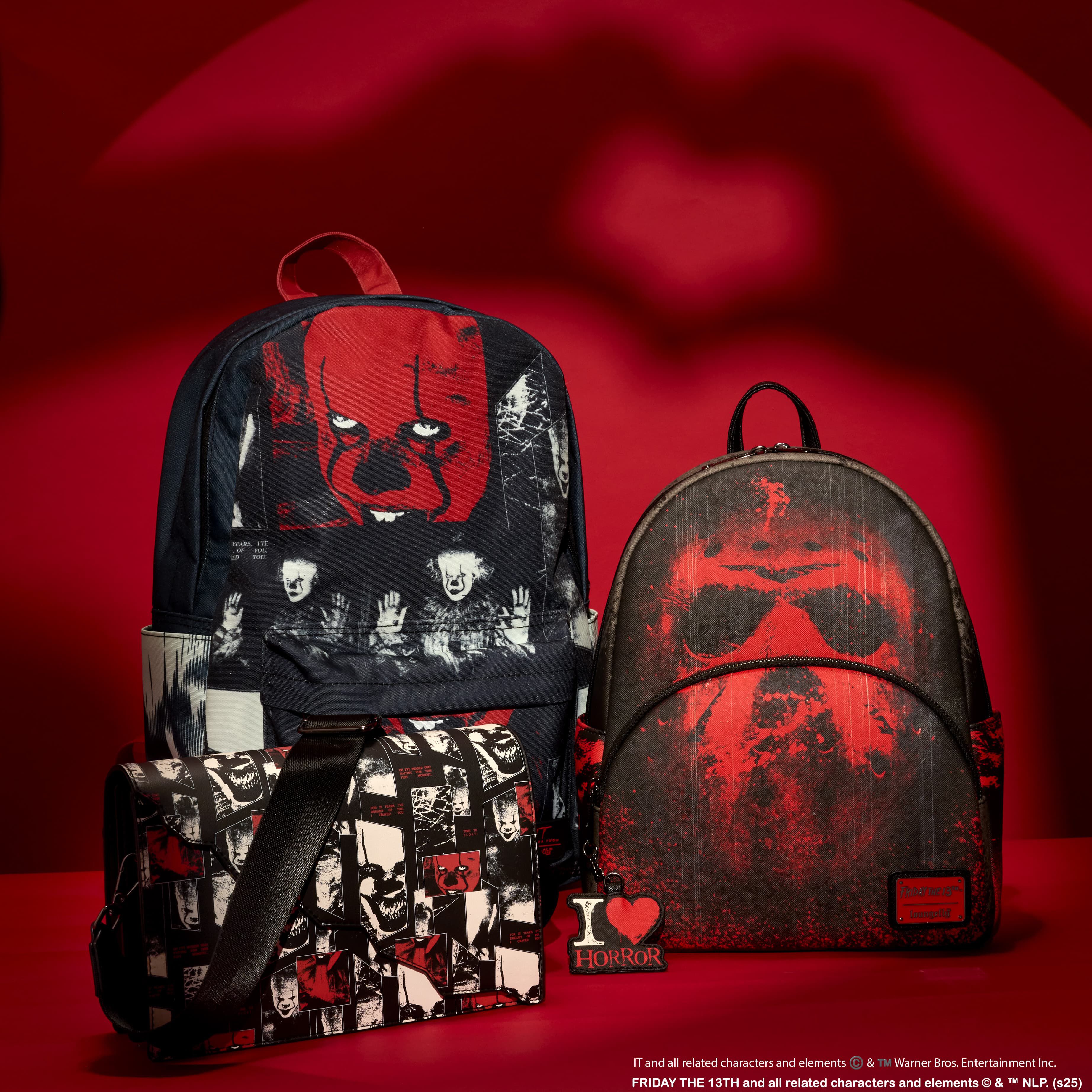 I Heart Horror It Pennywise Glow Crossbody Bag - Image 3