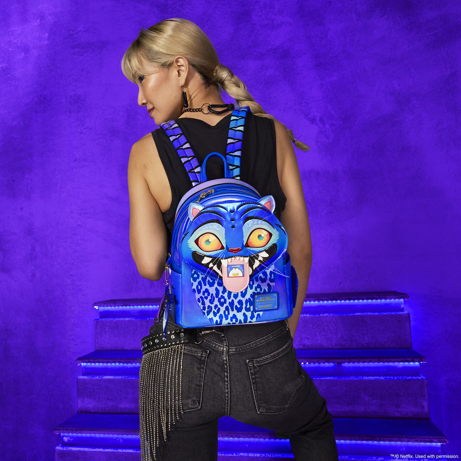 KPop Demon Hunters Exclusive Derpy Cosplay Light-Up Glow Mini Backpack - Image 3