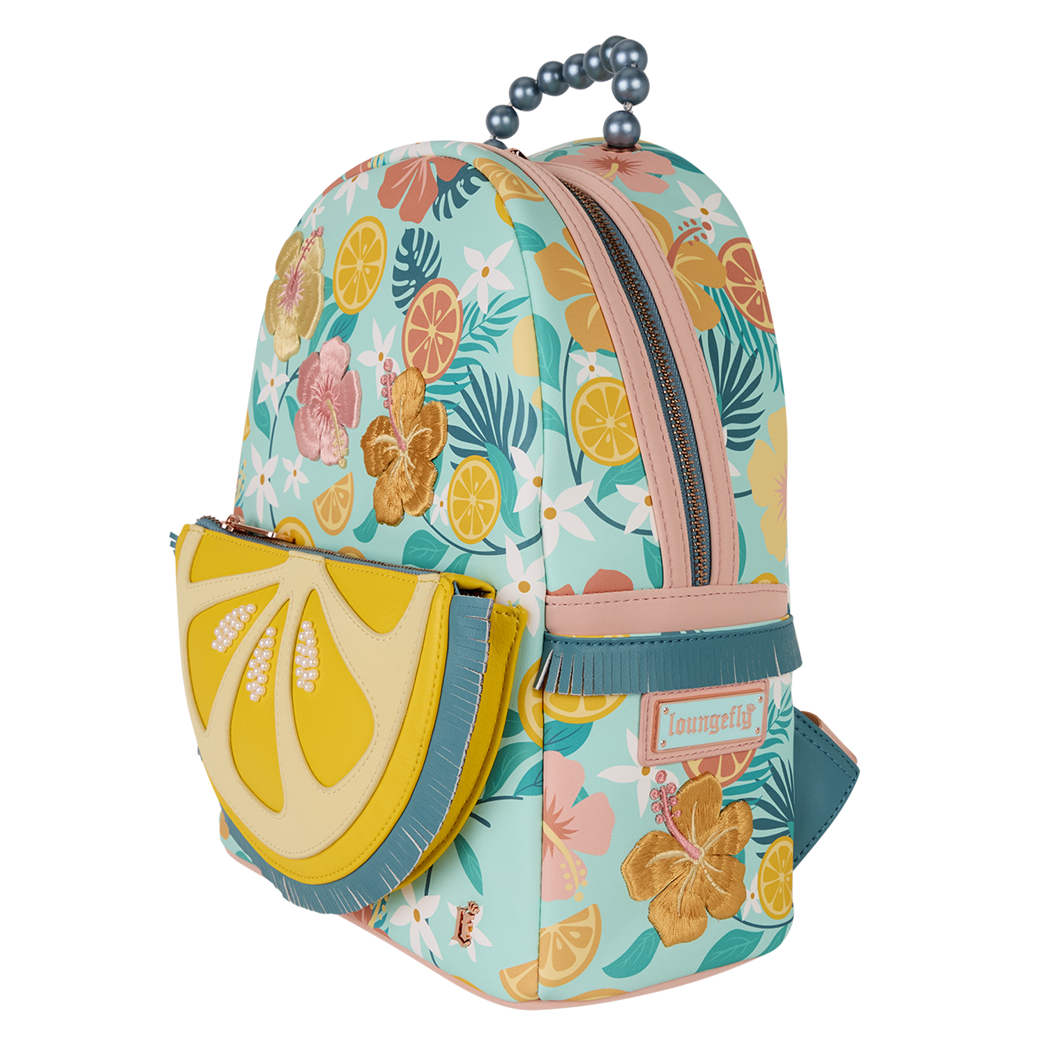 Loungefly Tropical Lemon Floral Mini Backpack - Image 3