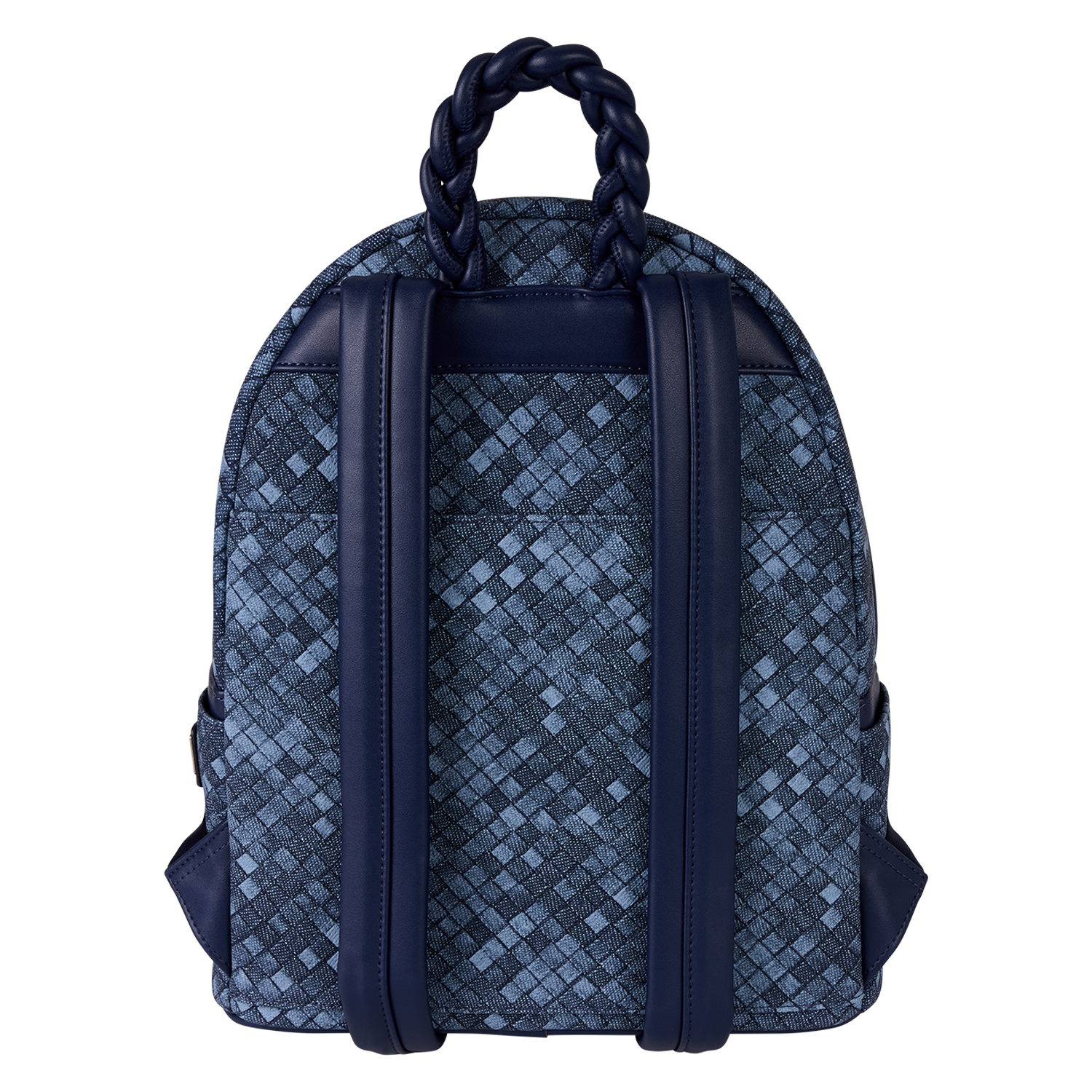 Loungefly Blue Checkered Mini Backpack - Image 4