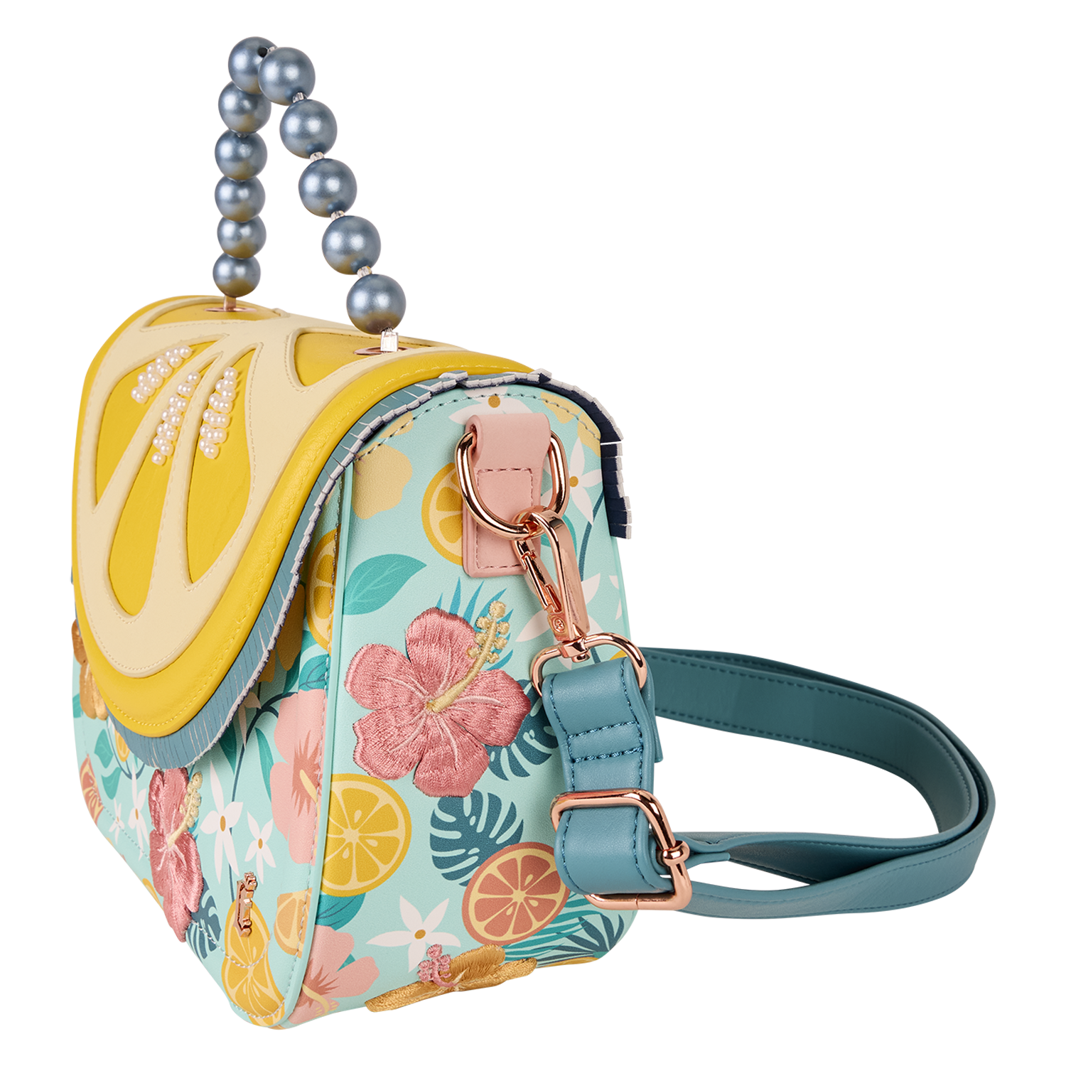 Loungefly Tropical Lemon Floral Crossbody Bag - Image 3