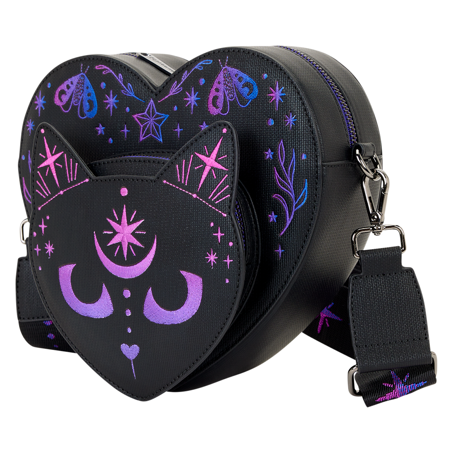 Loungefly Neon Cat Heart Figural Crossbody Bag - Image 3