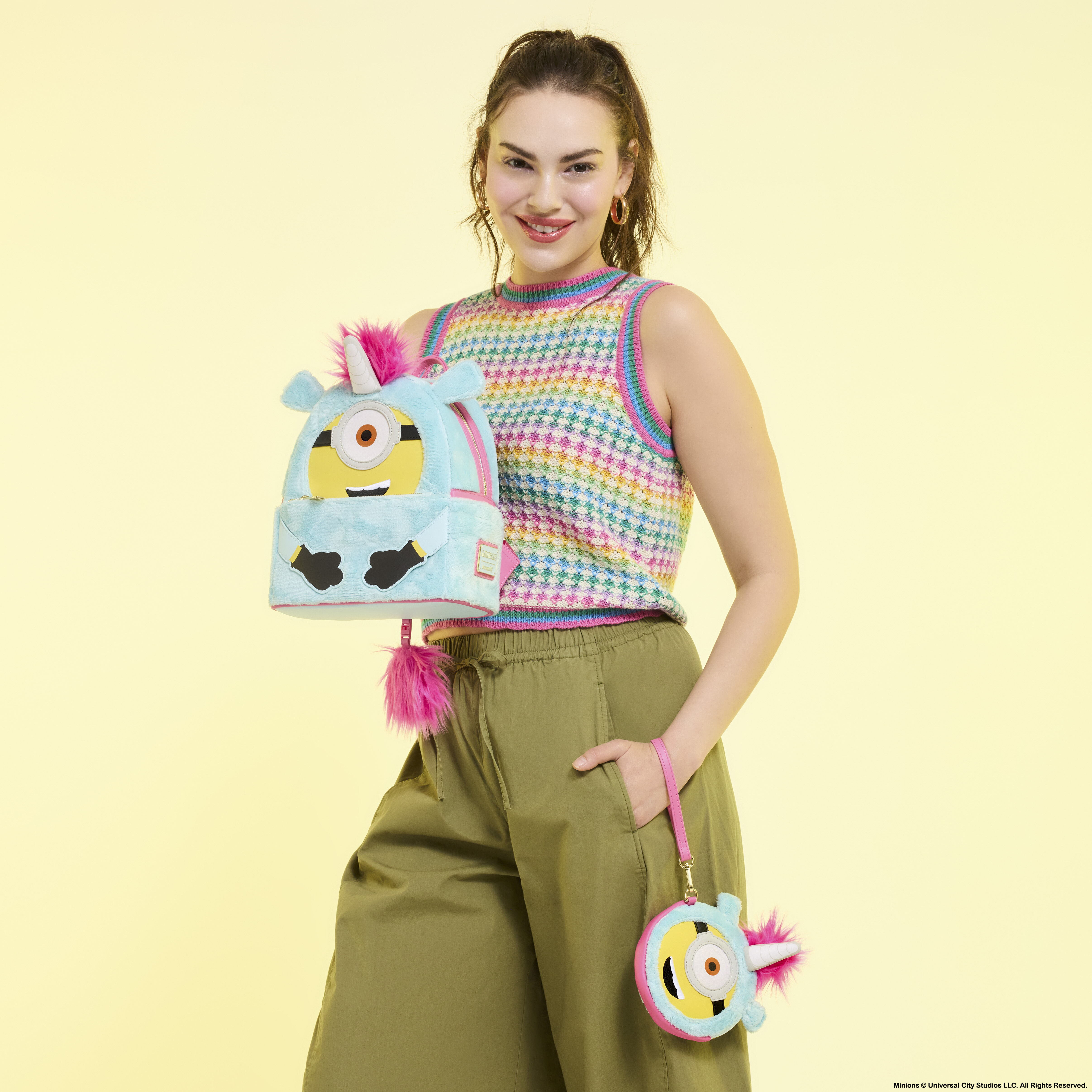 Minions Fluffy Unicorn Exclusive Costume Plush Wristlet Wallet - Image 3