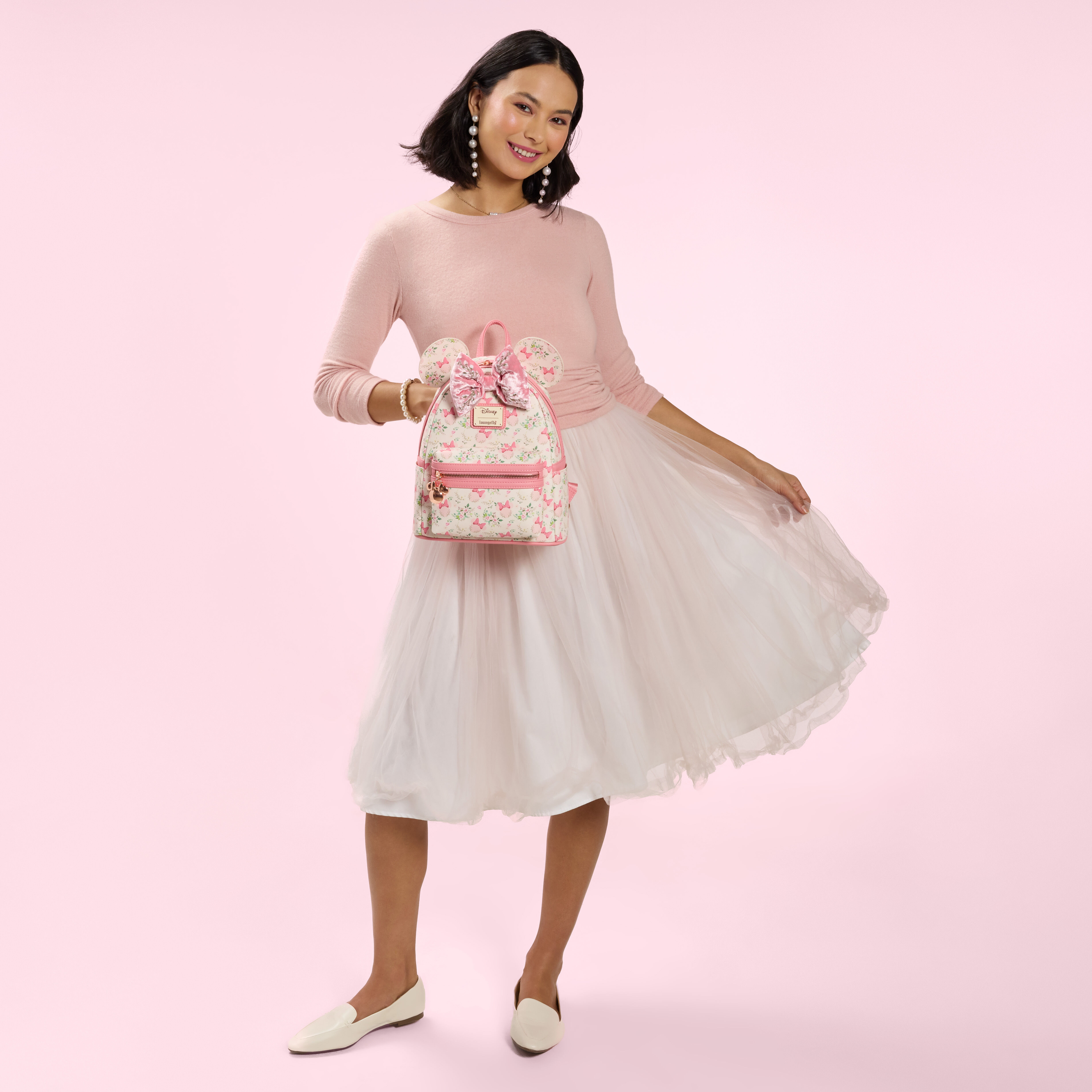 Minnie Mouse Floral All-Over Print Mini Backpack - Image 3