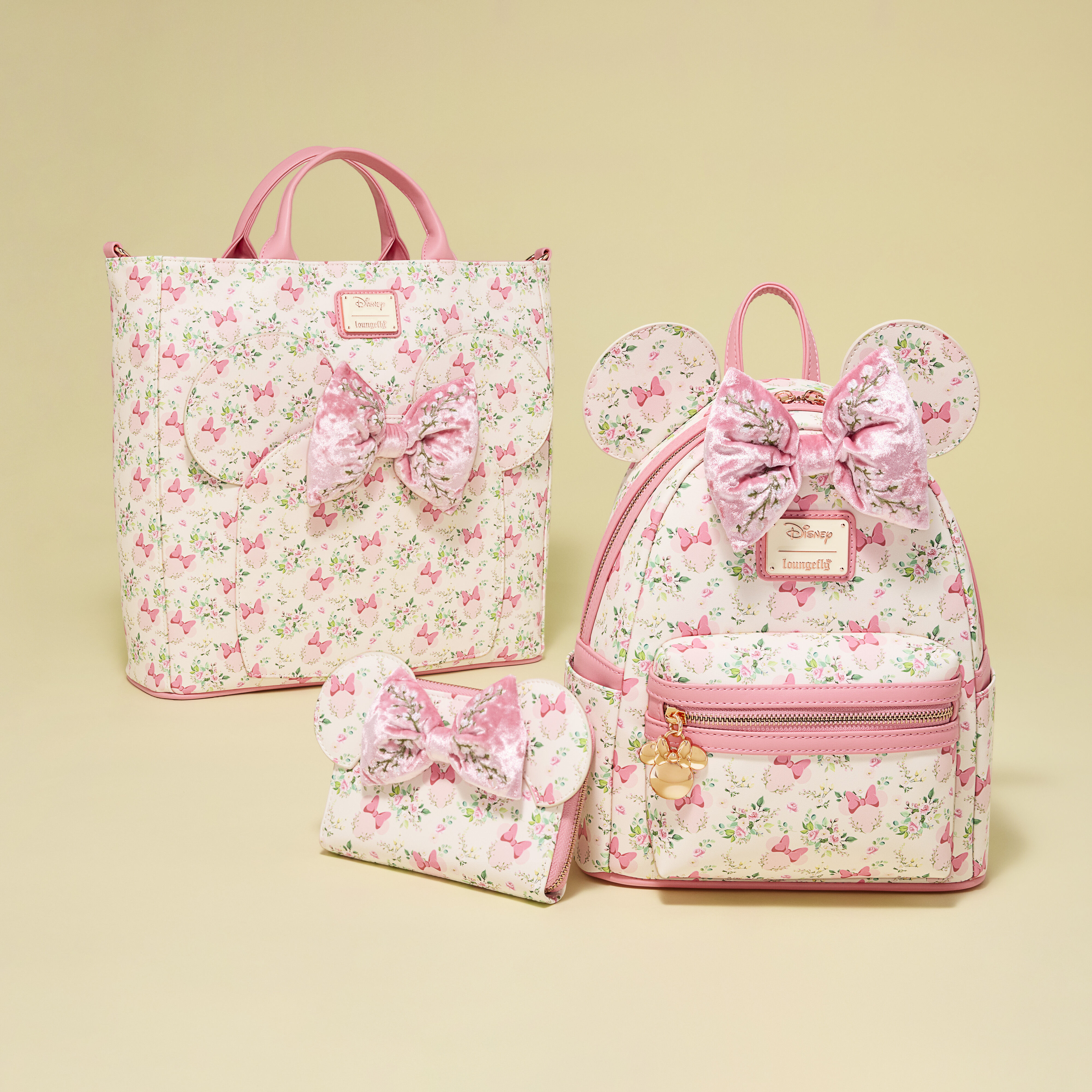 Minnie Mouse Floral All-Over Print Convertible Backpack & Tote Crossbody Bag - Image 4