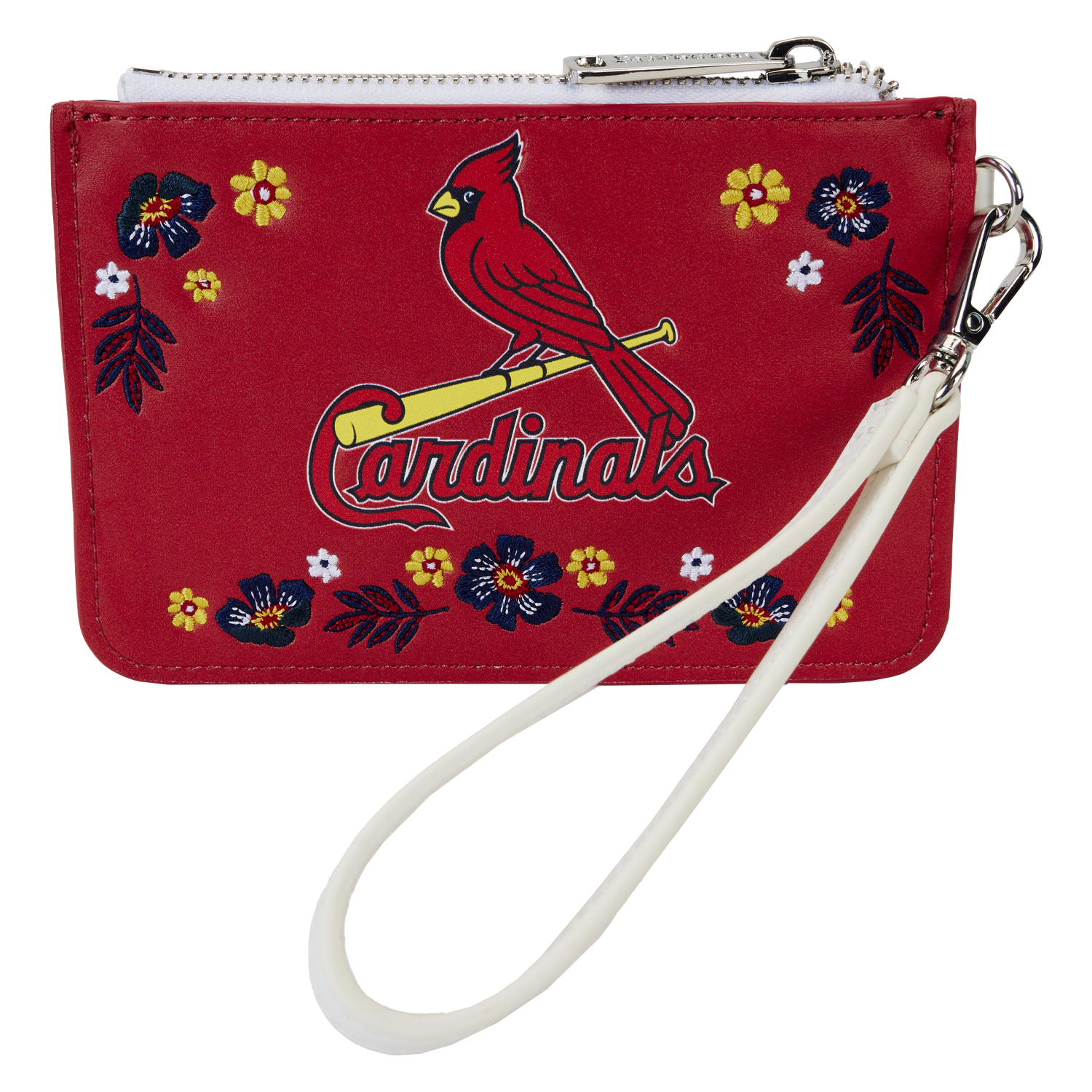 MLB St. Louis Cardinals Floral Card Holder Wristlet Clutch