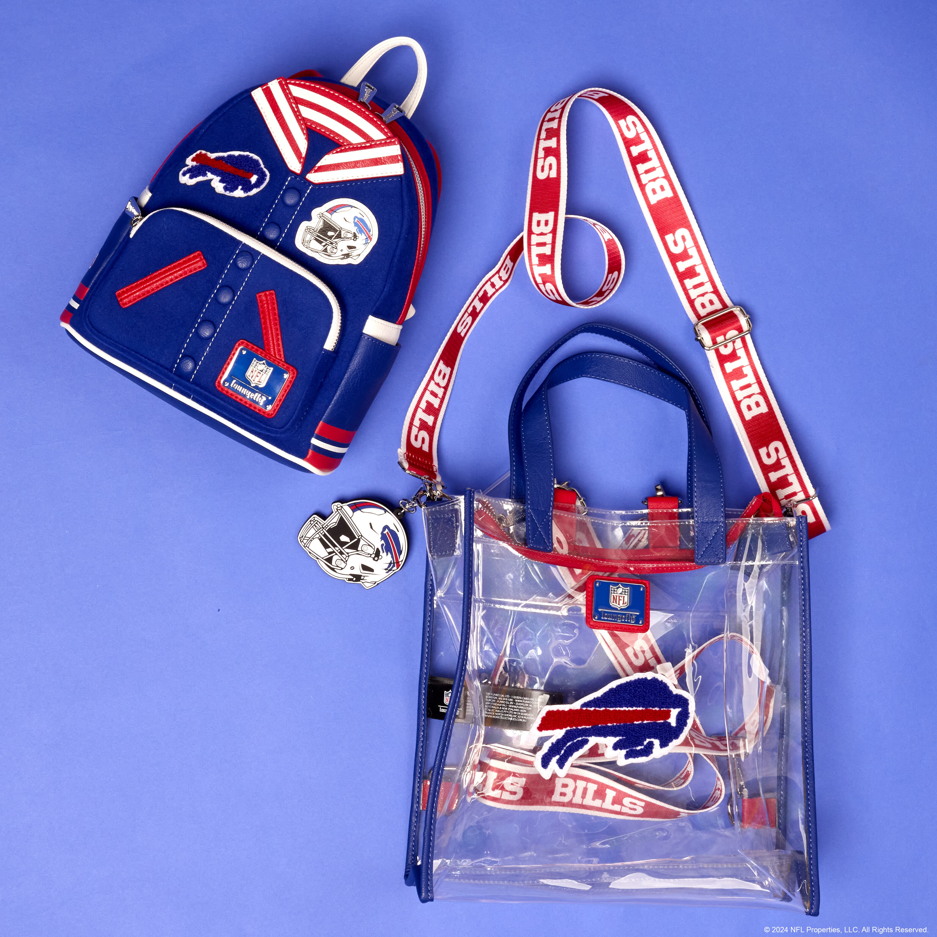 NFL Buffalo Bills Clear Convertible Backpack & Tote Crossbody Stadium Bag - Image 3