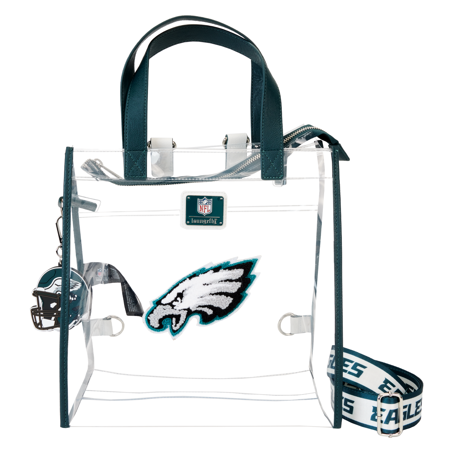 NFL Philadelphia Eagles Clear Convertible Backpack & Tote Crossbody Stadium Bag