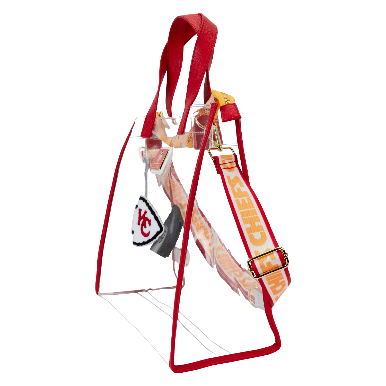NFL Kansas City Chiefs Clear Convertible Backpack & Tote Crossbody Stadium Bag - Image 4