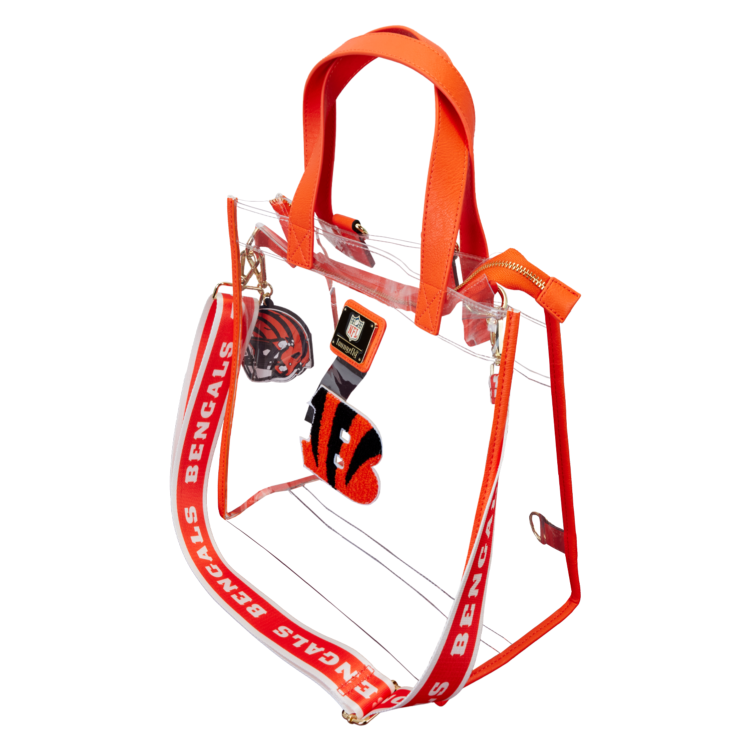 NFL Cincinnati Bengals Clear Convertible Backpack & Tote Crossbody Stadium Bag - Image 4