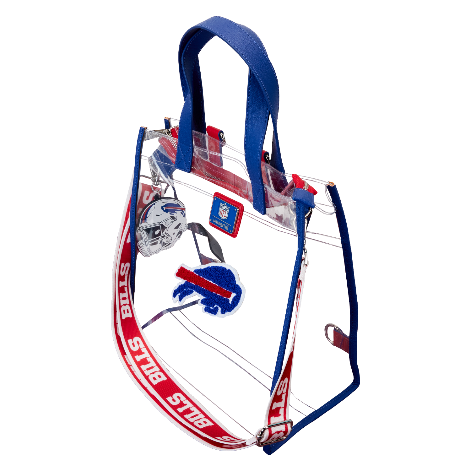 NFL Buffalo Bills Clear Convertible Backpack & Tote Crossbody Stadium Bag - Image 5