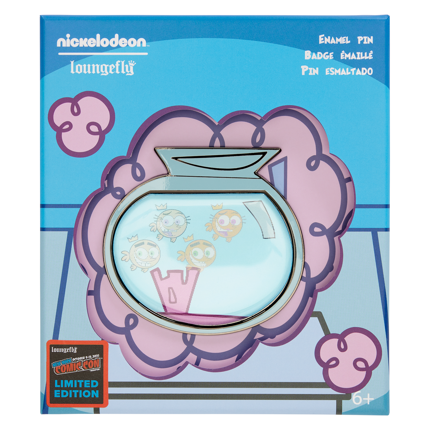 NYCC Limited Edition The Fairly OddParents Lenticular 3" Collector Box Pin - Image 2