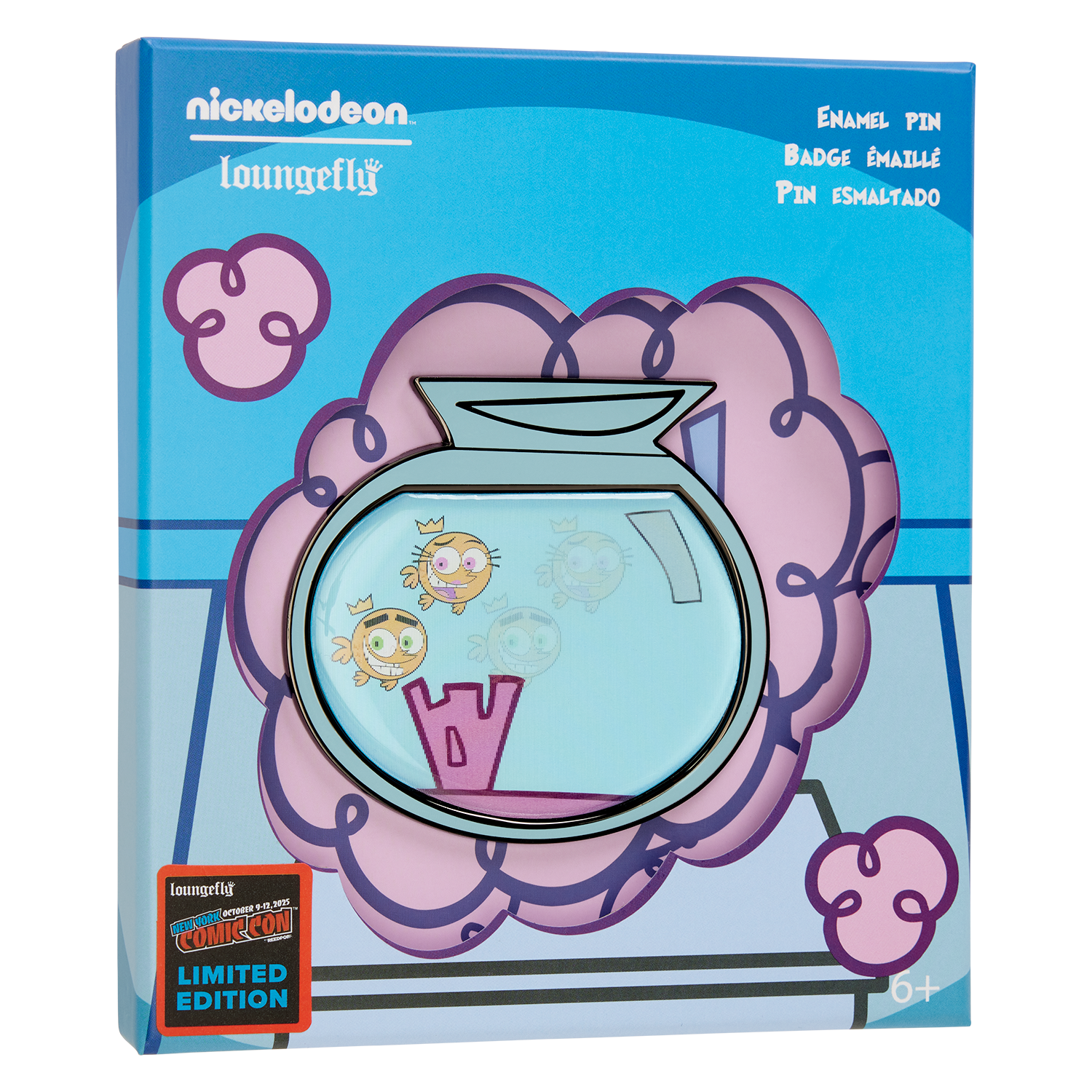 NYCC Limited Edition The Fairly OddParents Lenticular 3" Collector Box Pin - Image 3