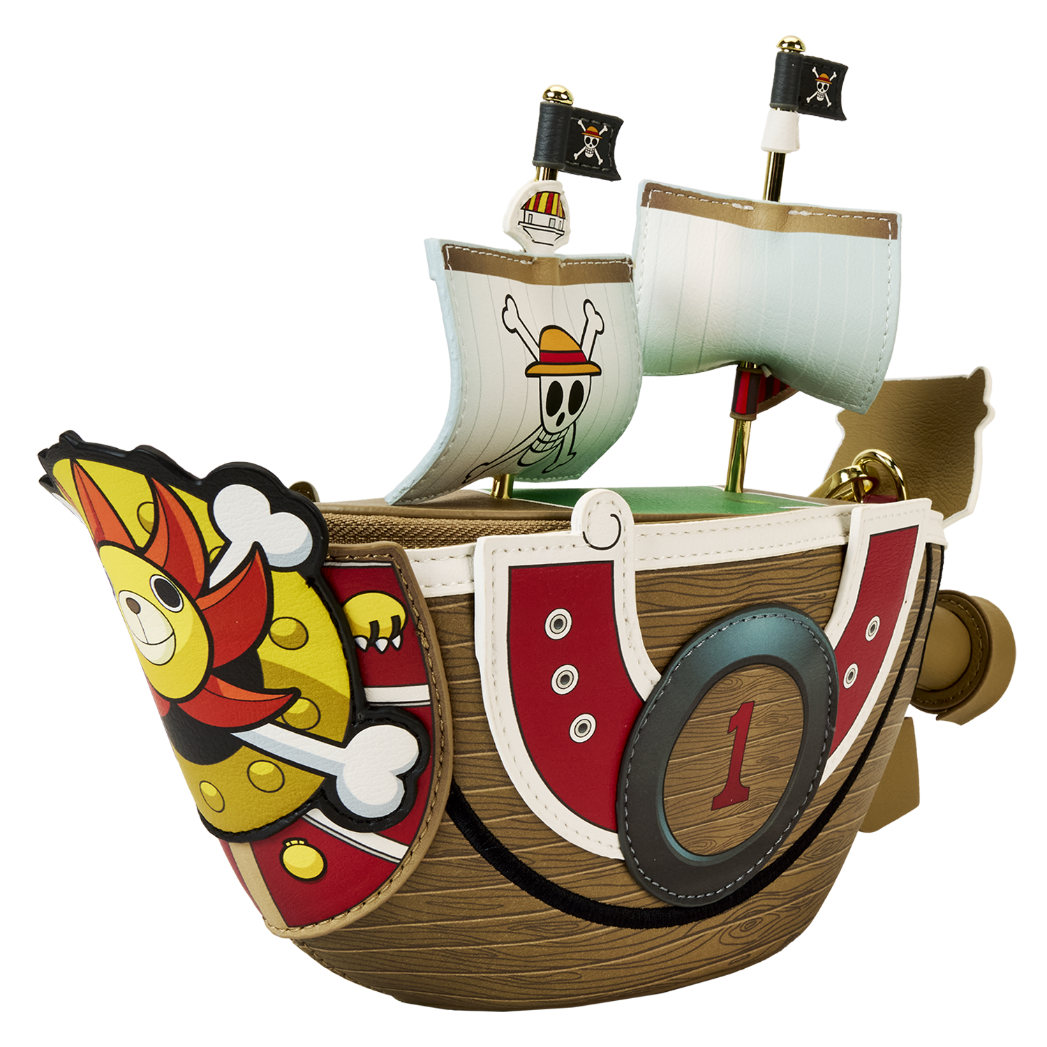 One Piece Thousand Sunny Ship Figural Crossbody Bag - Image 6