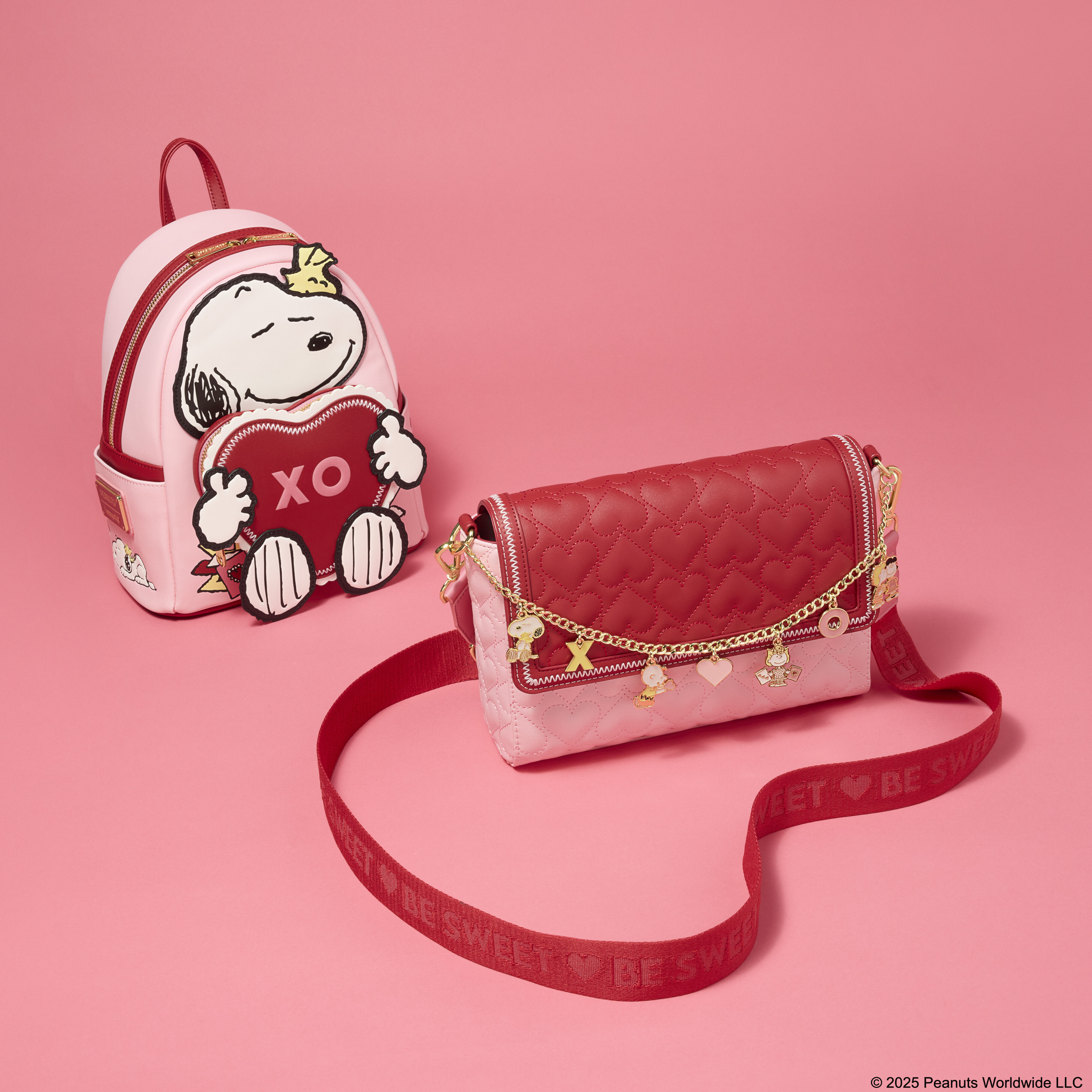 Peanuts Snoopy Valentine's Day Charm Crossbody Bag - Image 5