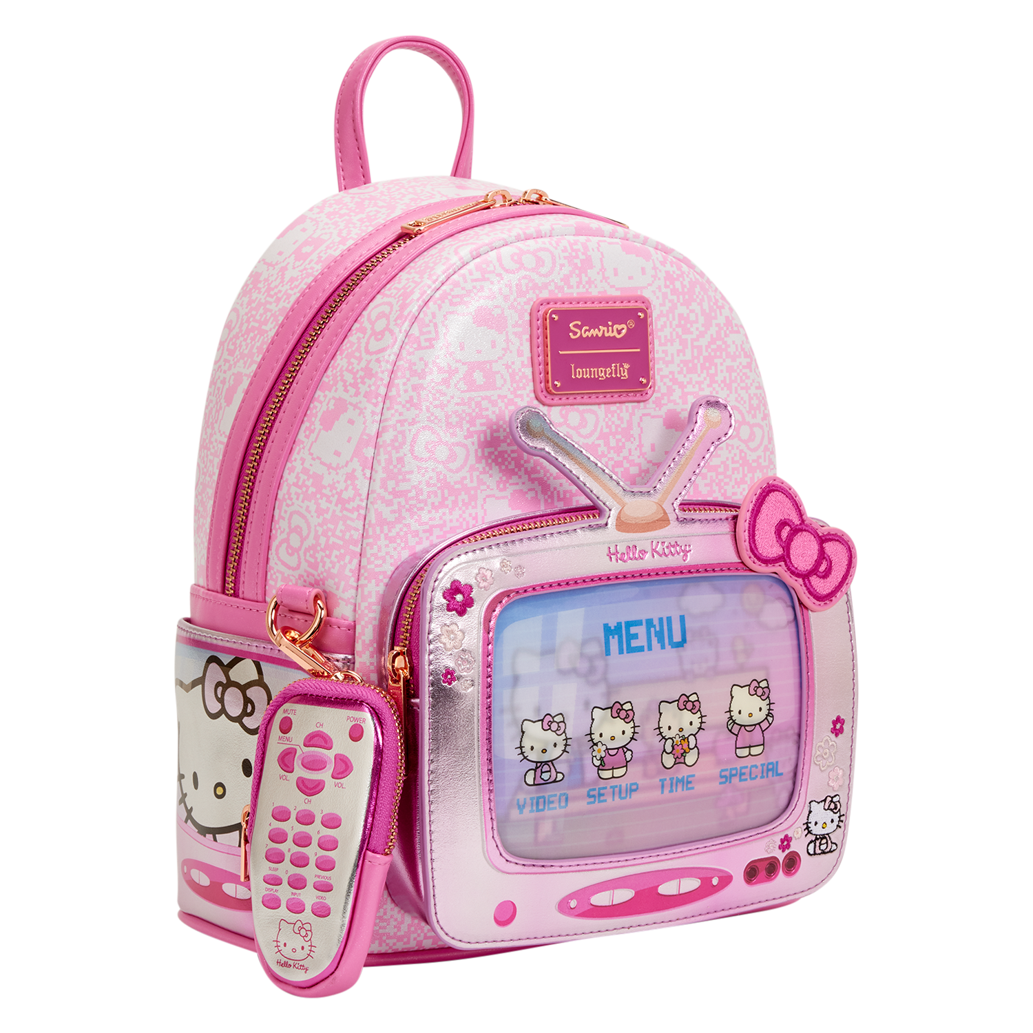 Sanrio Exclusive Hello Kitty Vintage TV Lenticular Mini Backpack with Coin Bag - Image 5