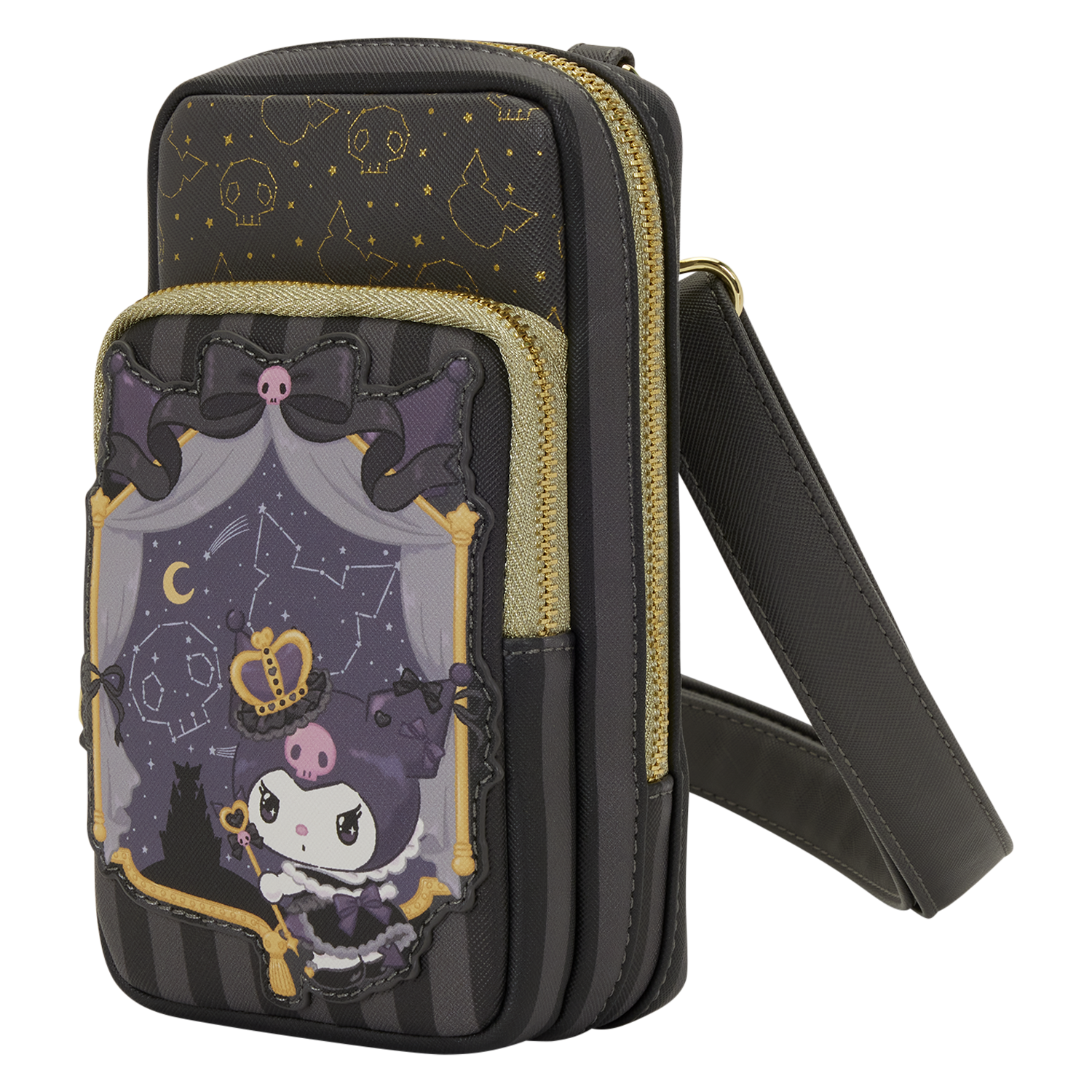 Sanrio Kuromi 20th Anniversary Cell Phone Crossbody Bag with Coin Bag - Image 4