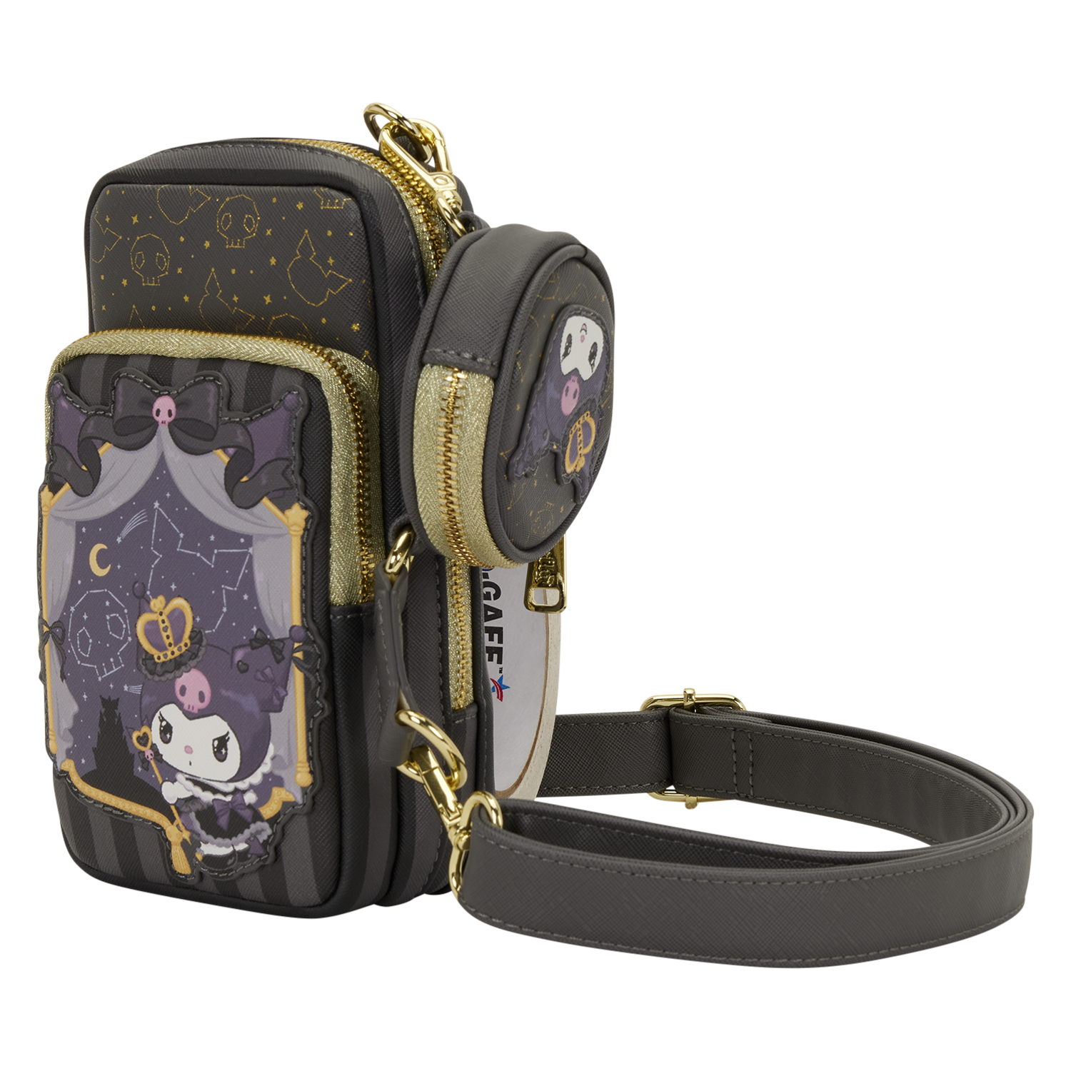 Sanrio Kuromi 20th Anniversary Cell Phone Crossbody Bag with Coin Bag - Image 6
