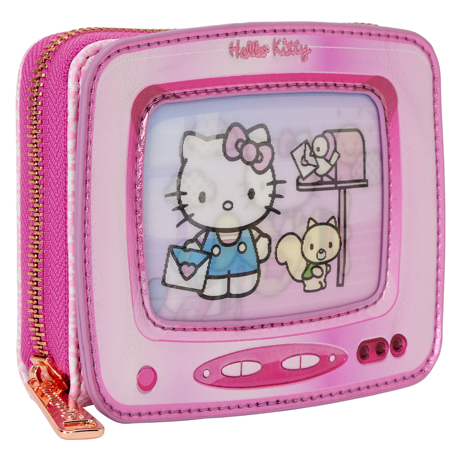 Sanrio Exclusive Hello Kitty Vintage TV Lenticular Zip Around Wallet - Image 5