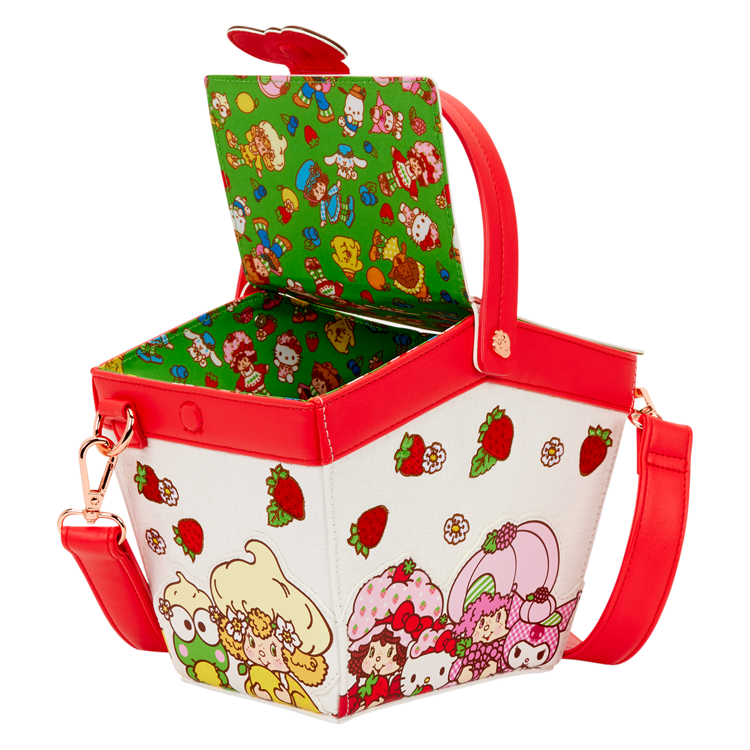 Sanrio Hello Kitty & Friends x Strawberry Shortcake Scented Figural Basket Crossbody Bag - Image 6