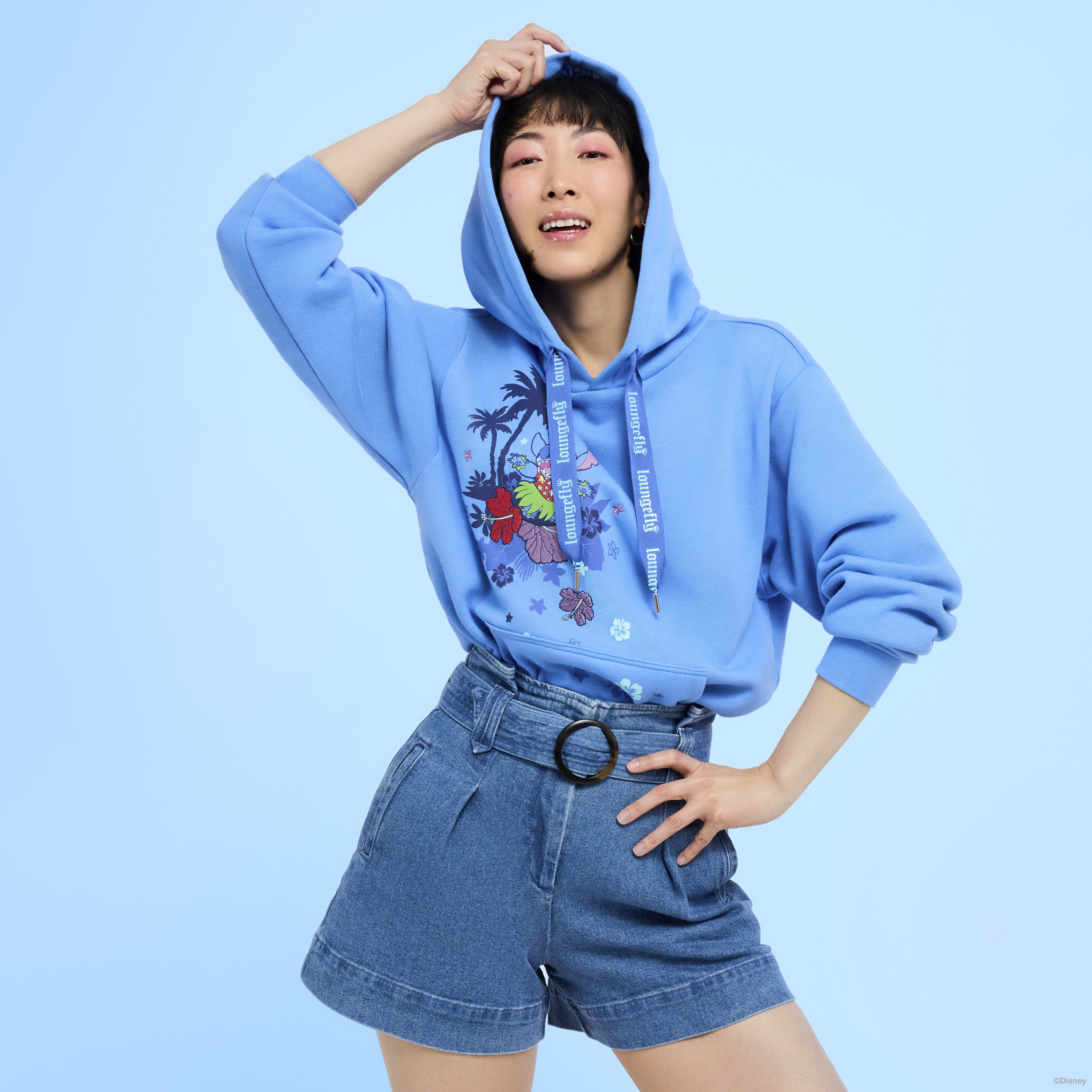 SDCC Limited Edition Stitch Floral Unisex Hoodie - Image 2