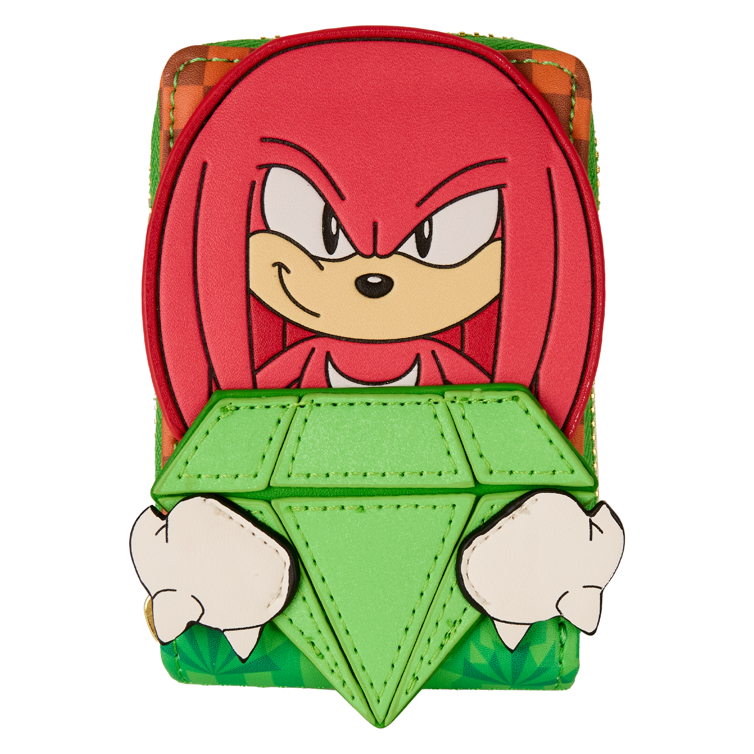 Sonic The Hedgehog Limited Edition Knuckles Emerald Glitter Accordion Wallet