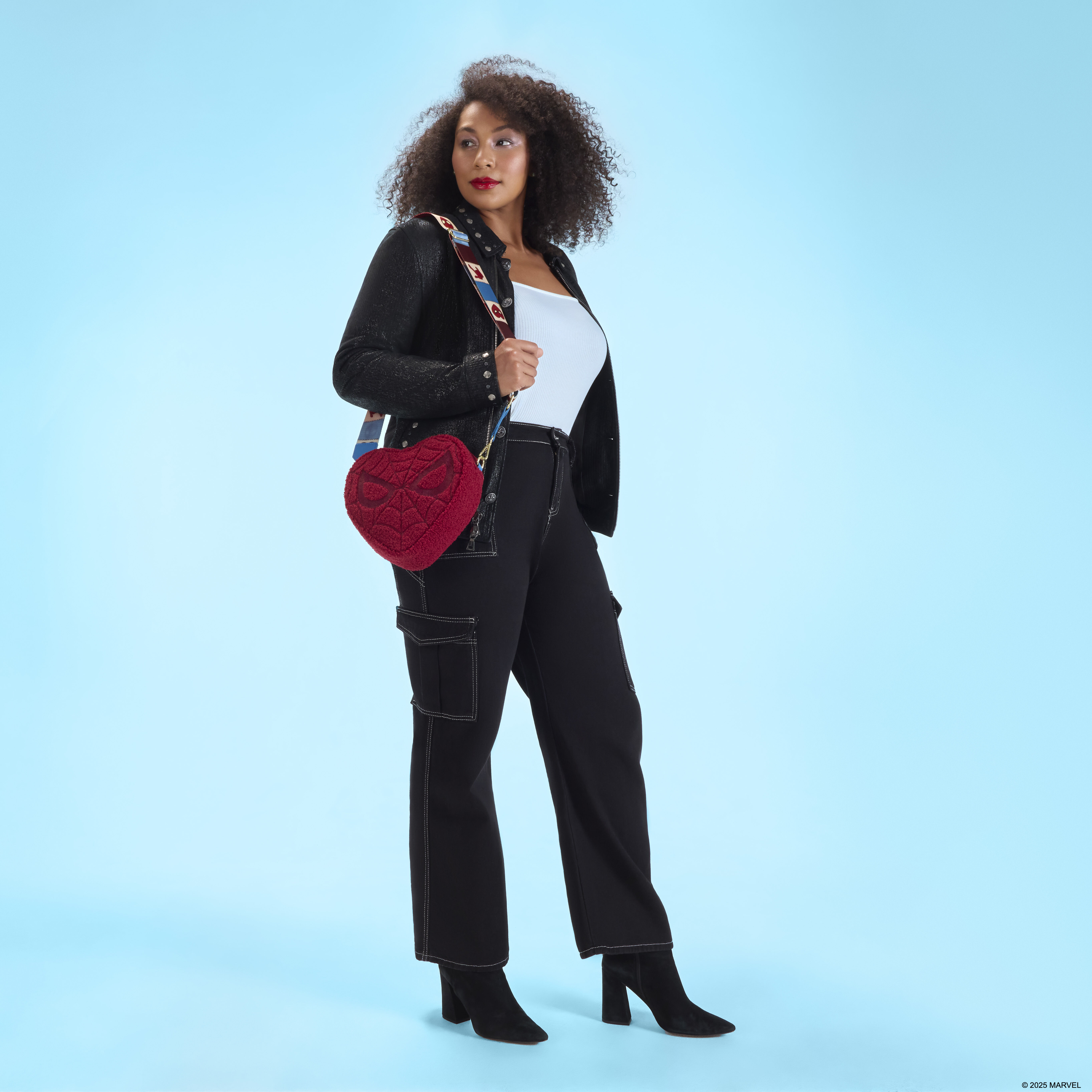 Spider-Man Sherpa Heart Shaped Crossbody Bag - Image 3