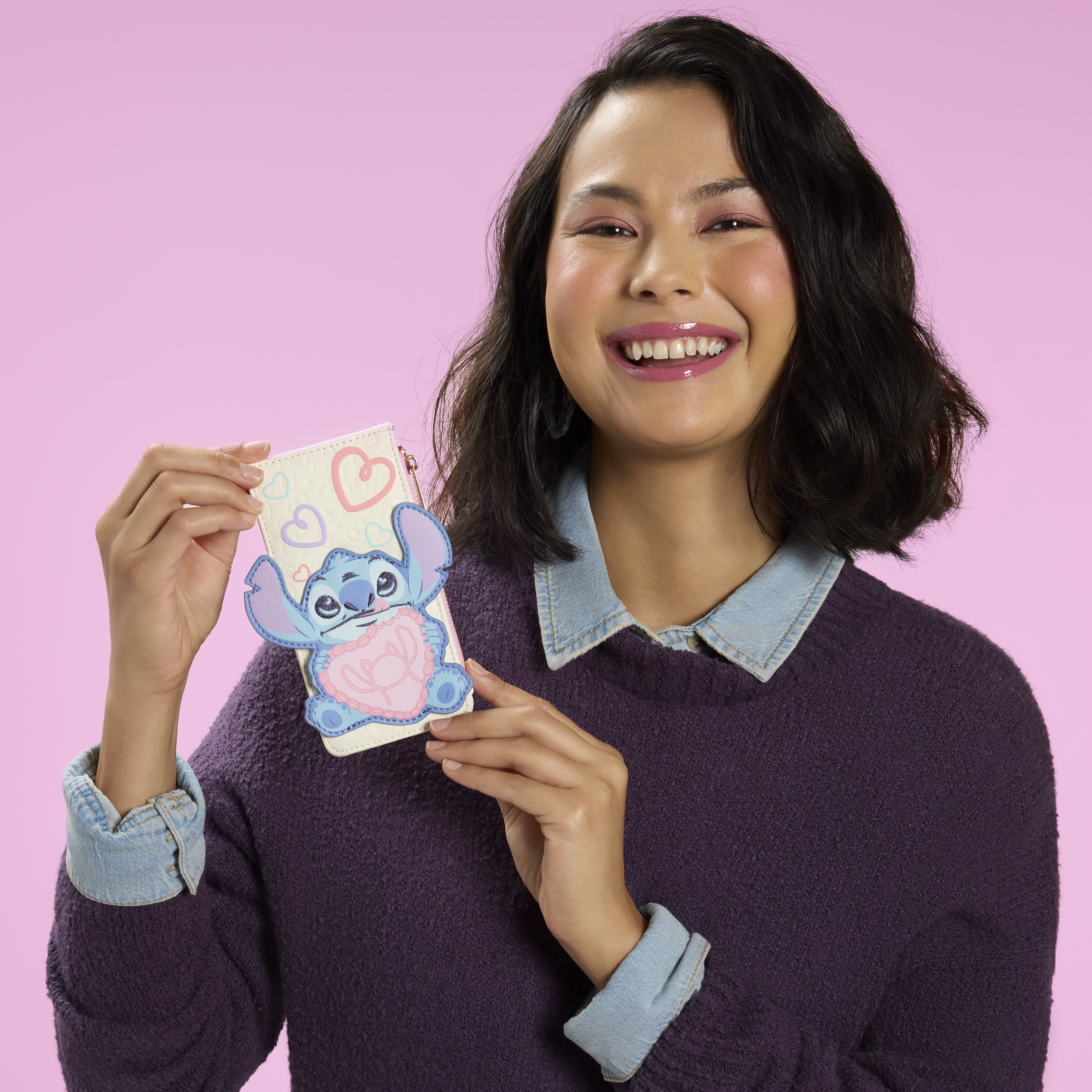 Stitch & Angel Be Mine Large Card Holder - Image 2