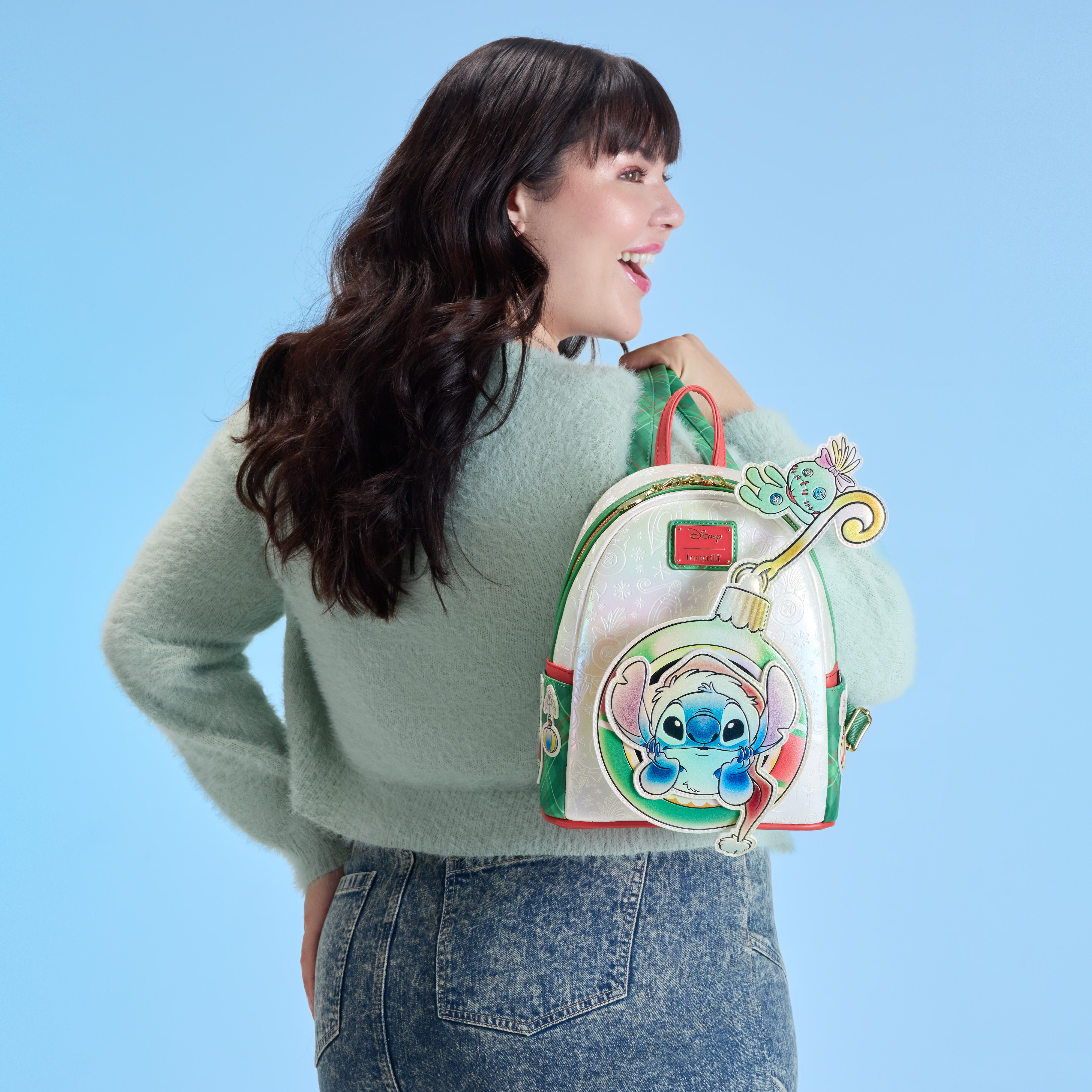 Stitch & Scrump Iridescent Holiday Ornament Mini Backpack - Image 3