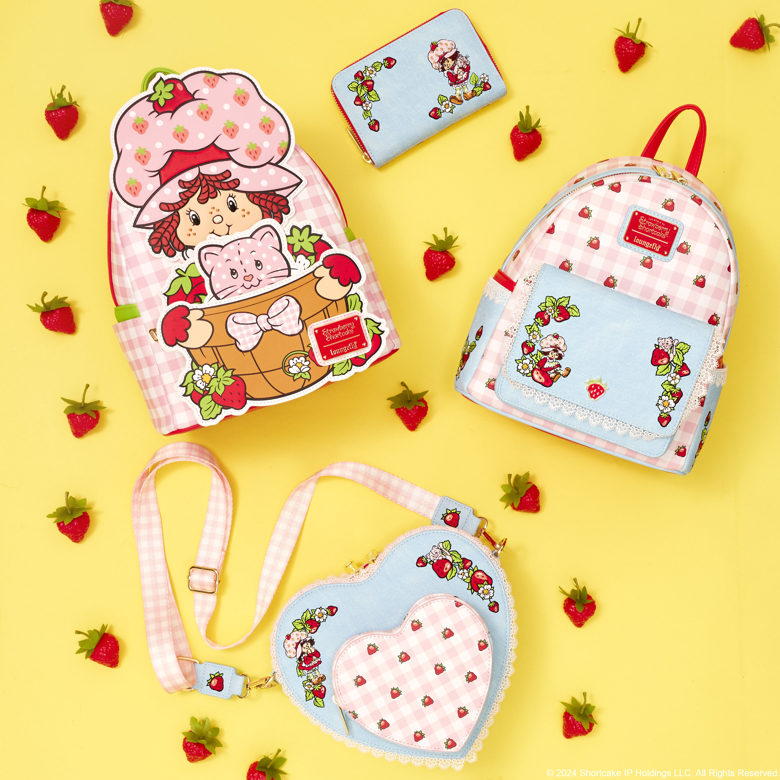 Strawberry Shortcake Denim Zip Around Wallet - Image 3
