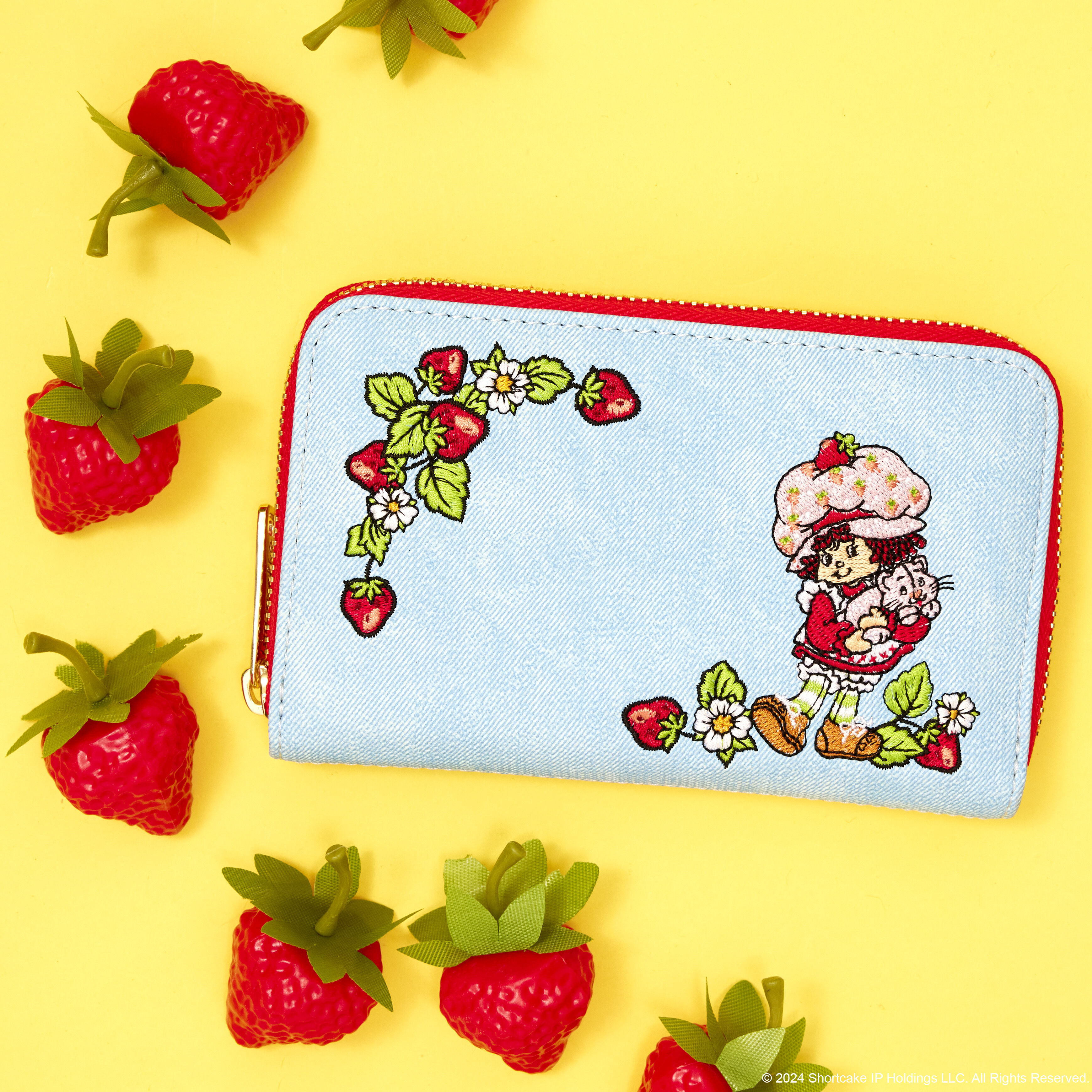 Strawberry Shortcake Denim Zip Around Wallet - Image 2