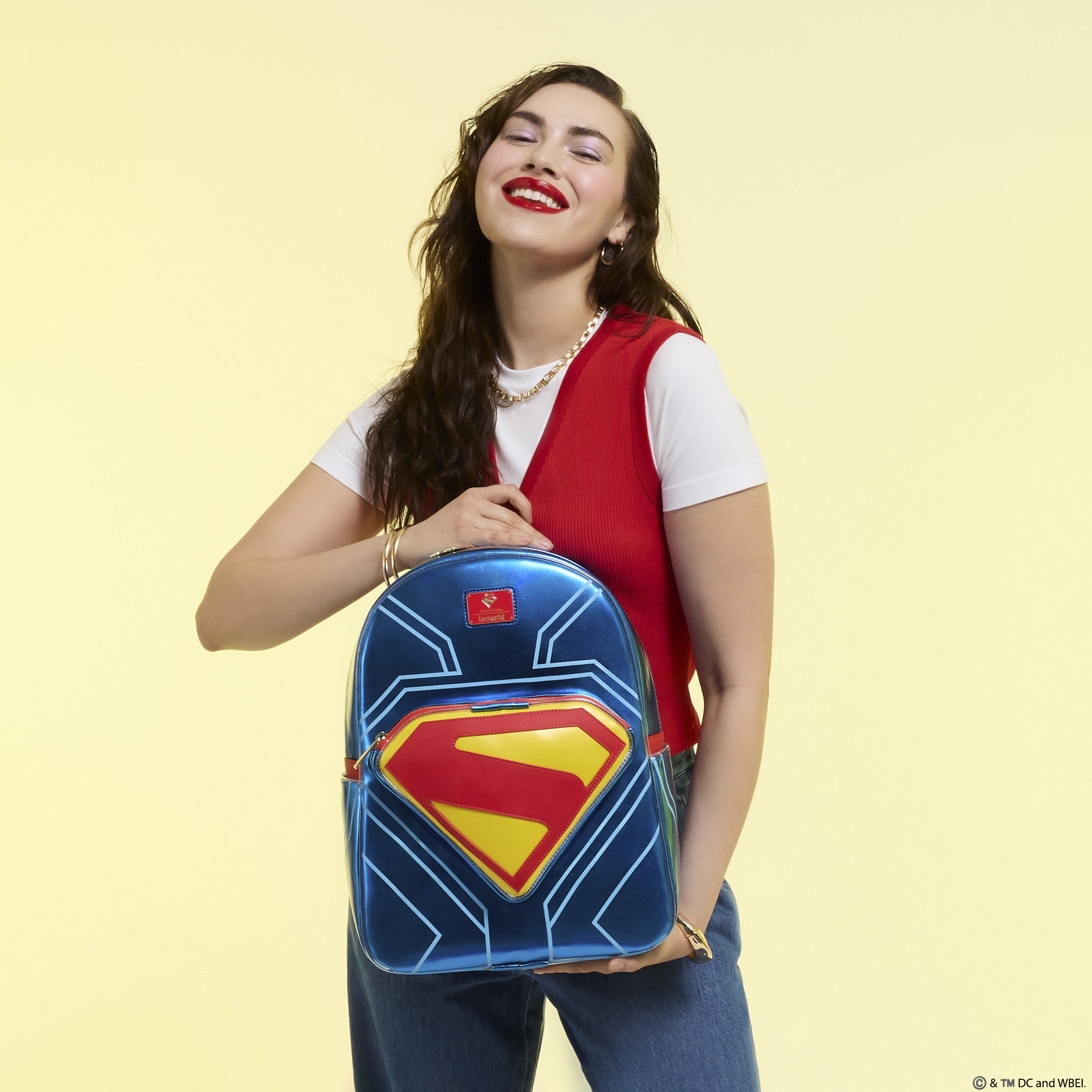 Superman Light Up Glow Full-Size Backpack - Image 2