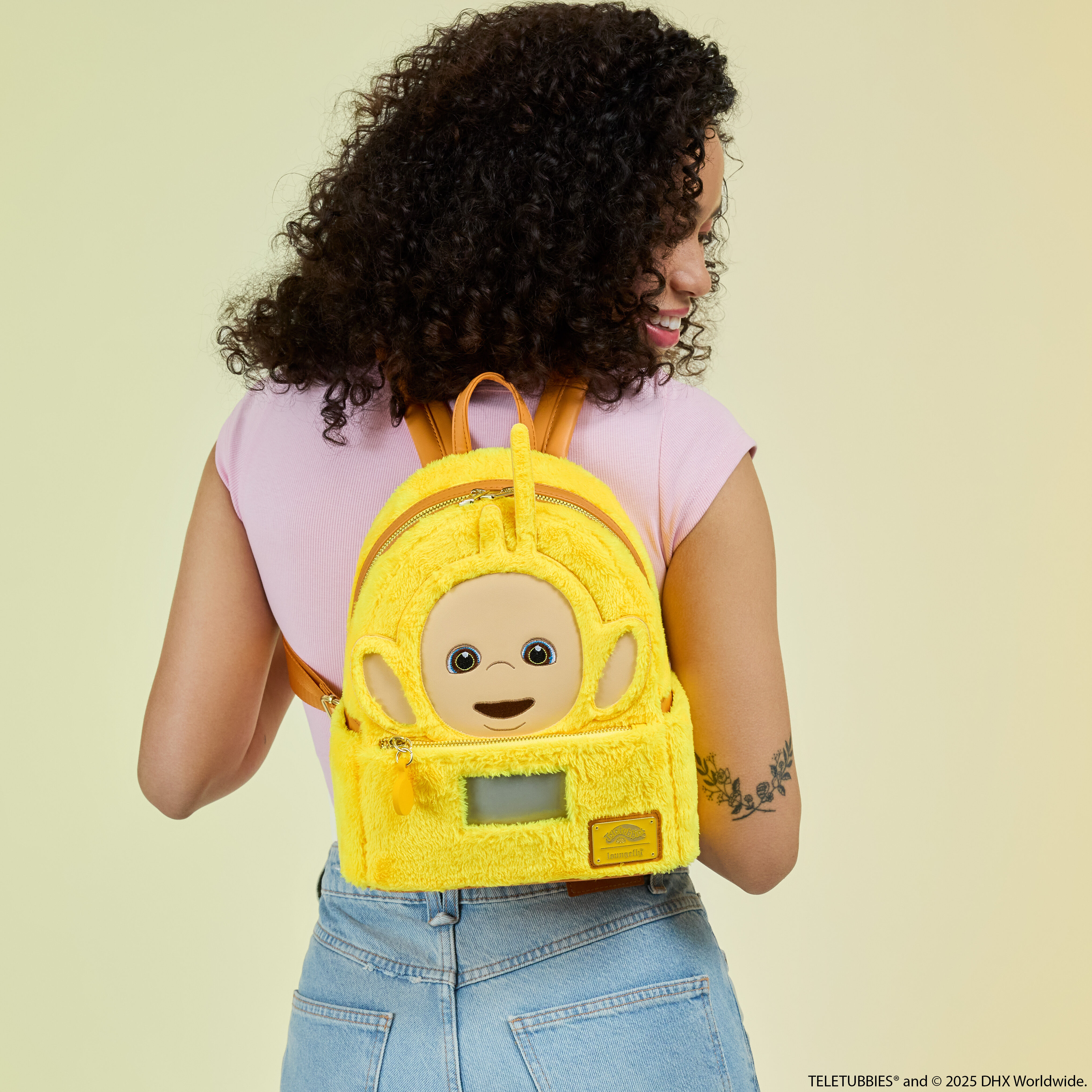Teletubbies Laa-Laa Plush Cosplay Light Up Mini Backpack - Image 2
