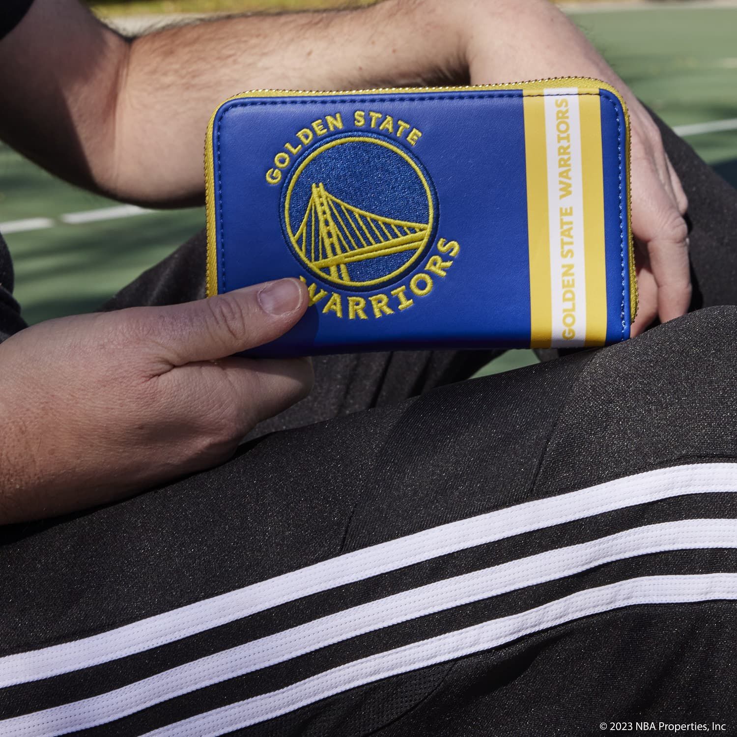 NBA Golden State Warriors Patch Icons Zip Around Wallet - Image 2