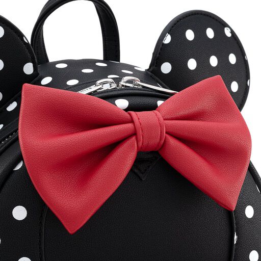 Disney Minnie Mouse Black & White Polka Dot Cosplay Mini Backpack - Image 4