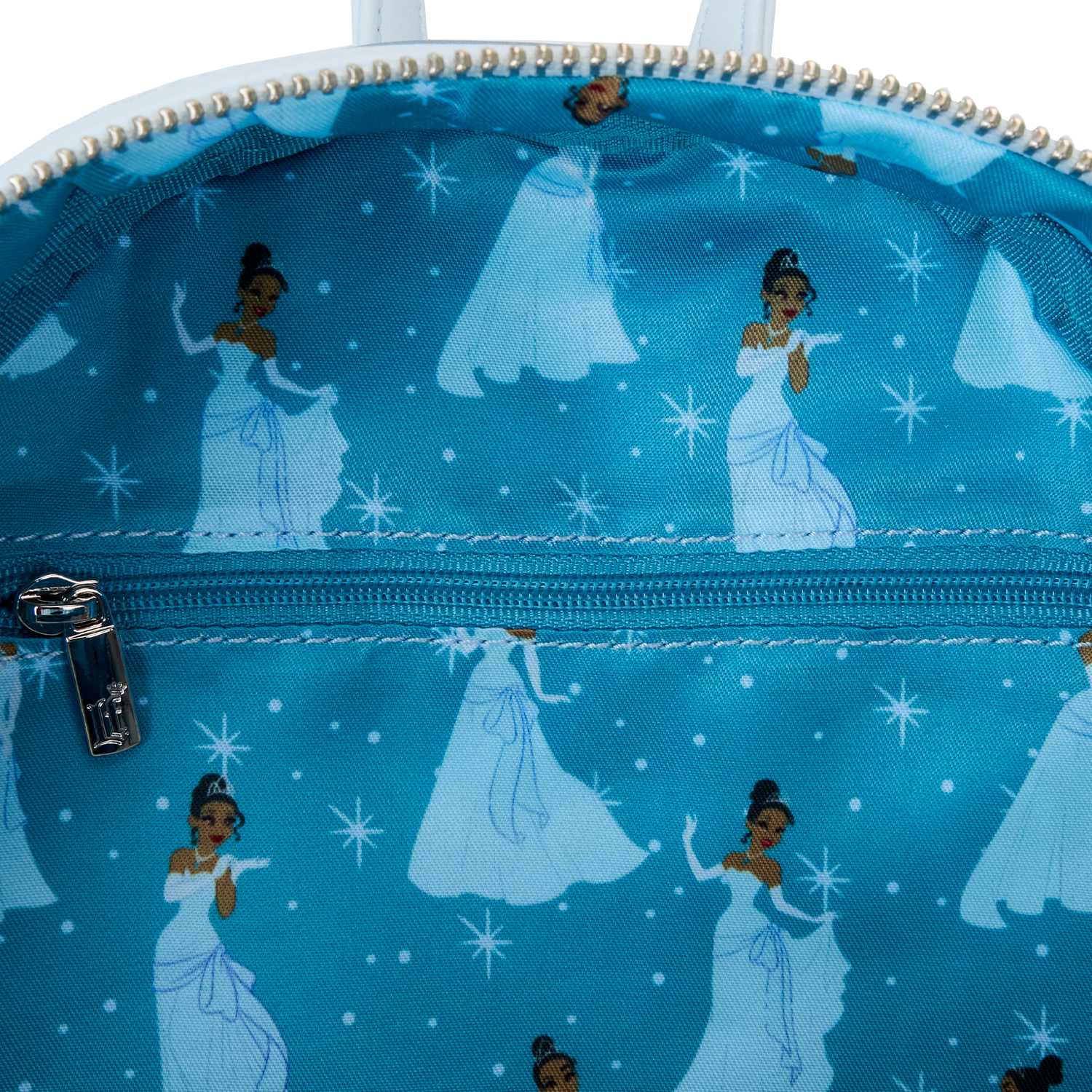 The Princess and the Frog Tiana Blue Gown Glitter Cosplay Mini Backpack - Image 5
