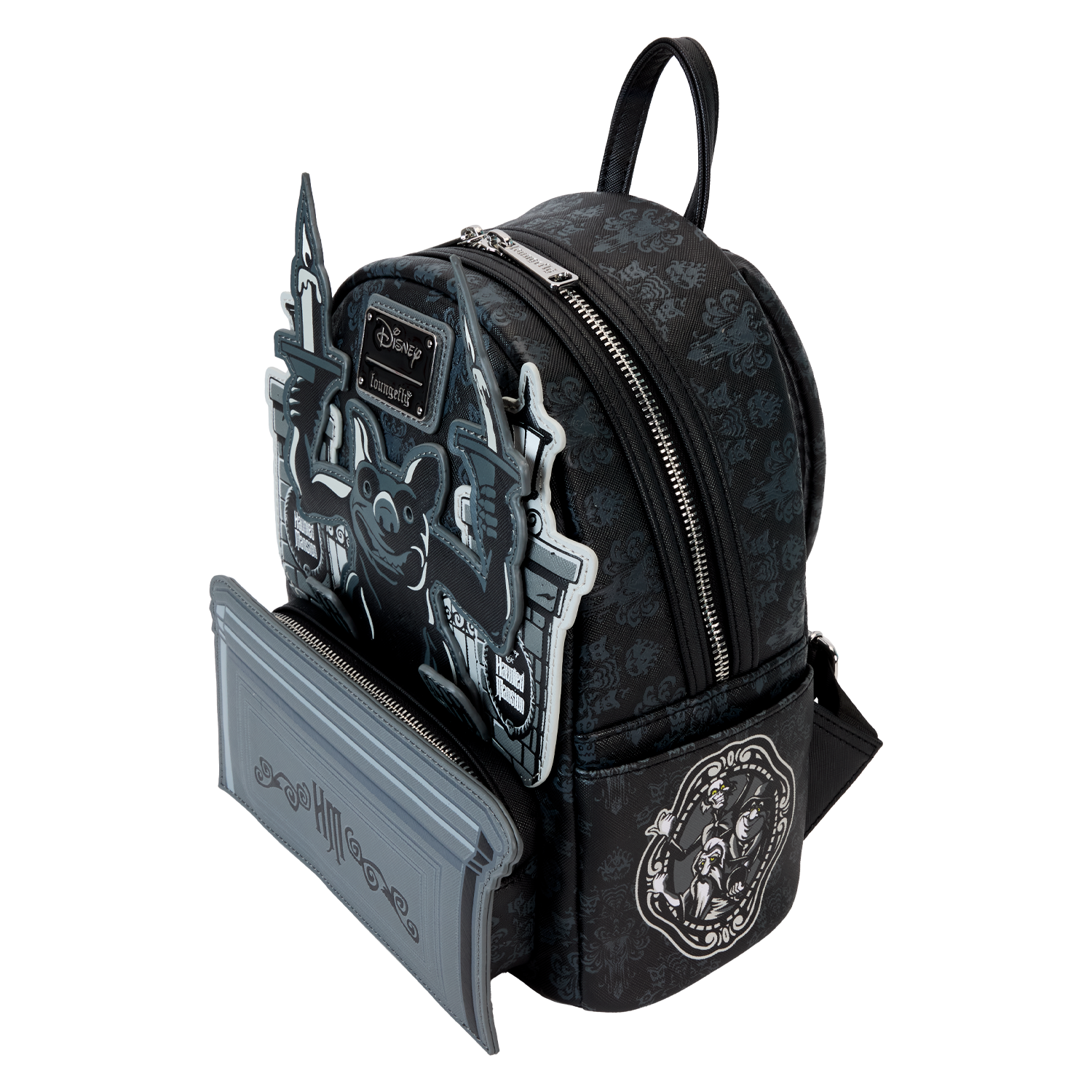 The Haunted Mansion Gargoyle Wallpaper Light Up Glow Mini Backpack - Image 7